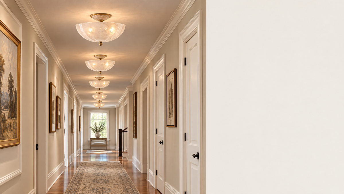 Hallway Lighting in a styled room