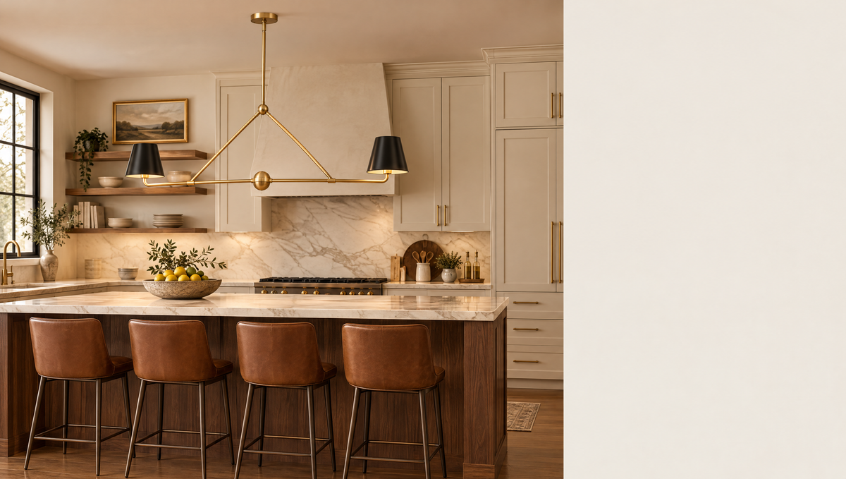 Kitchen Lighting in a styled room