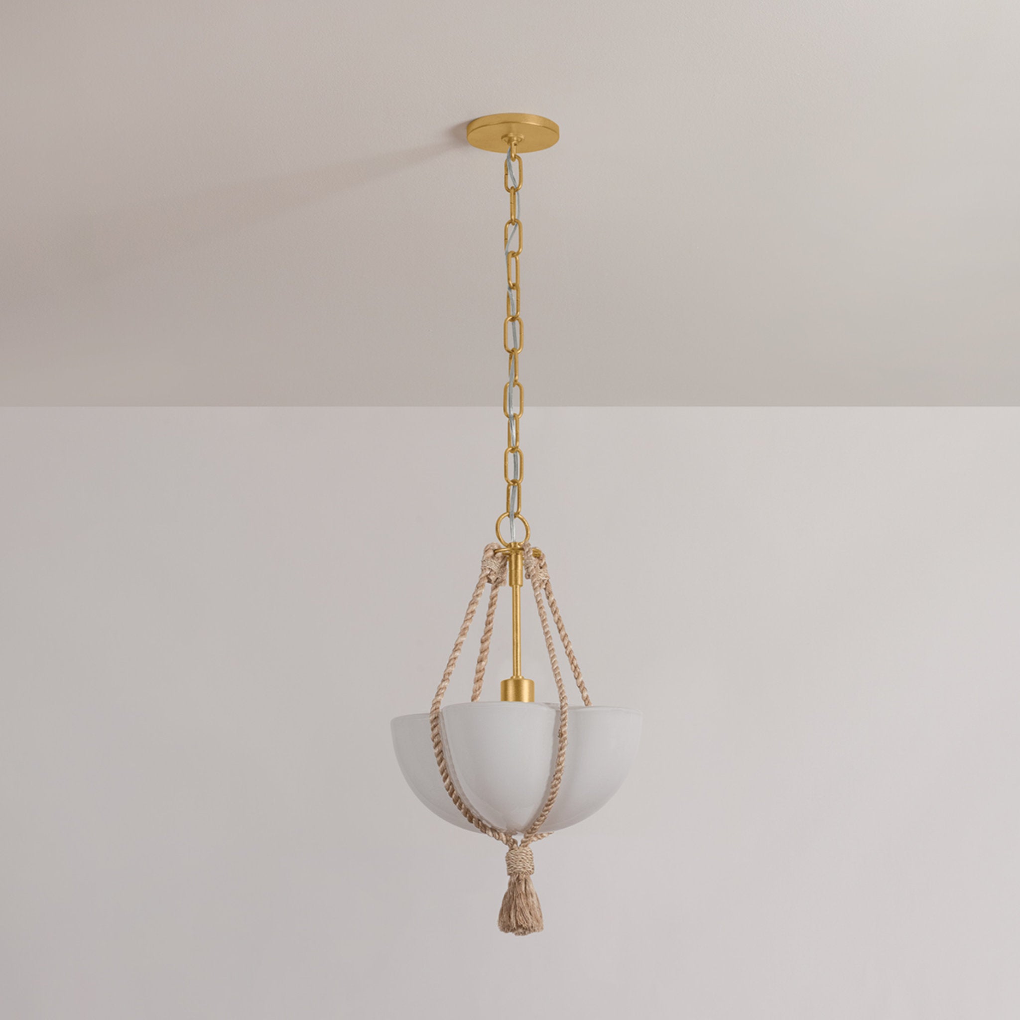 Amberley 1-Light Pendant in Vintage Gold Leaf 12W x 18.5H