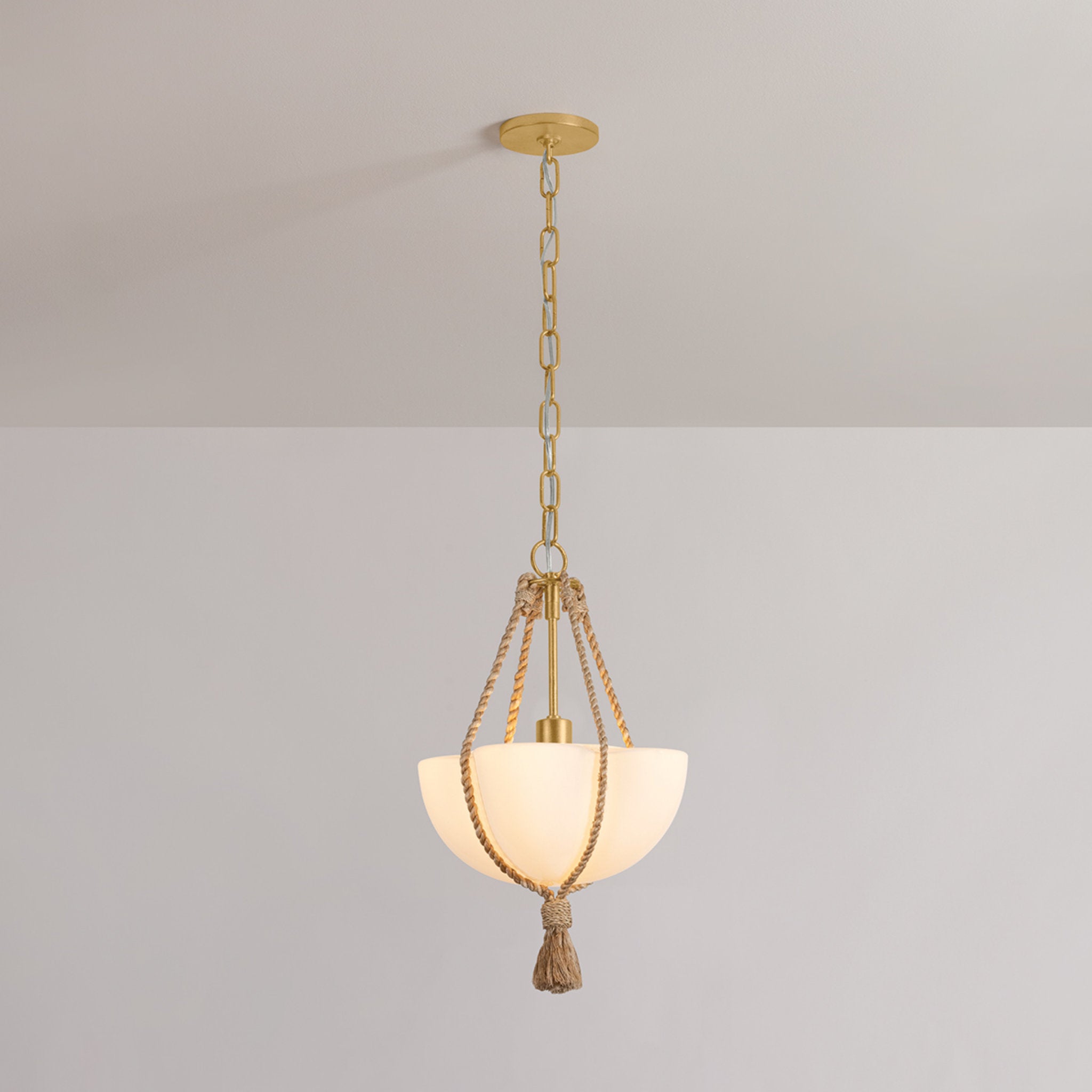 Amberley 1-Light Pendant in Vintage Gold Leaf 12W x 18.5H