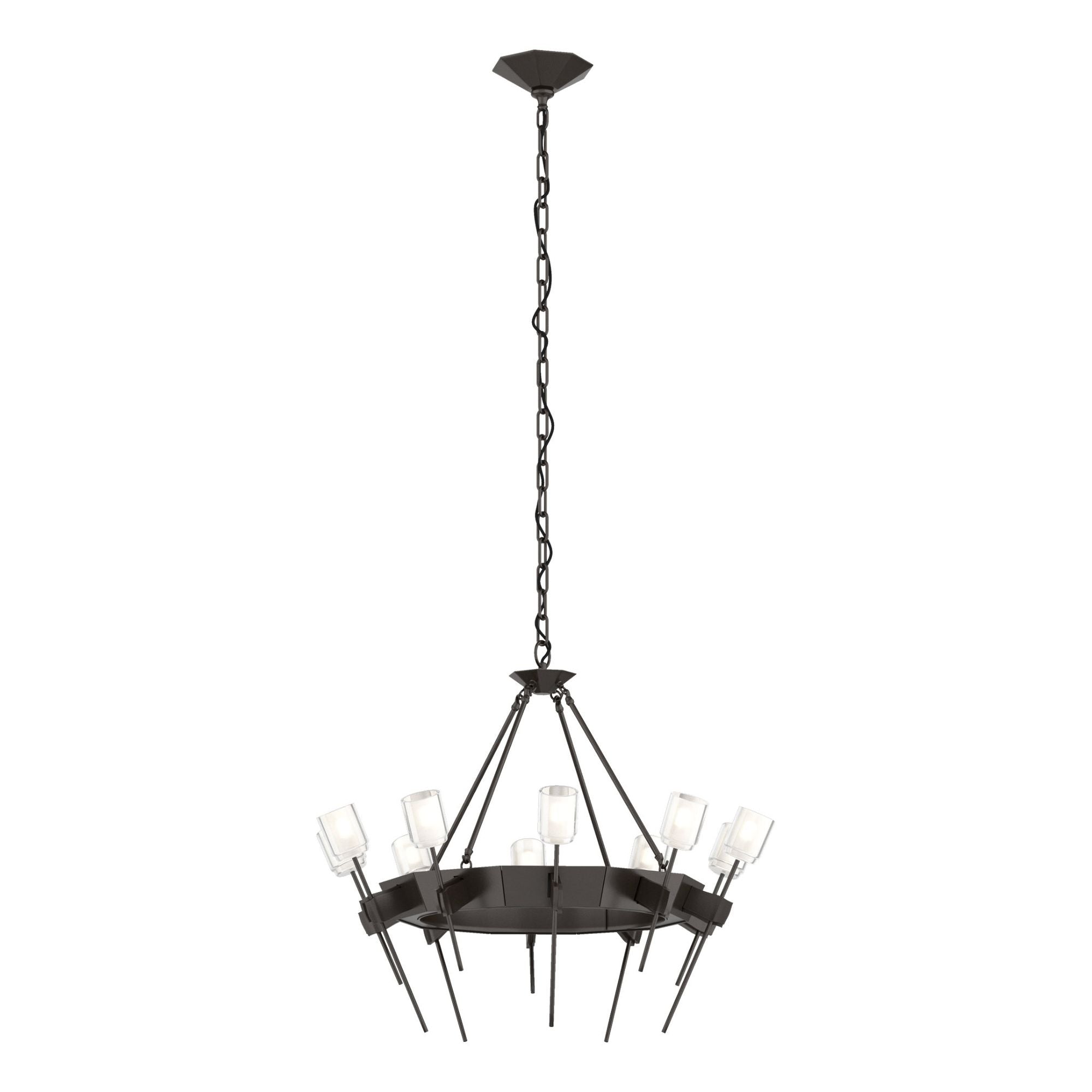 Echo 10-Light Circular Chandelier 10-Light Cast Glass (YC) in Oil Rubbed Bronze