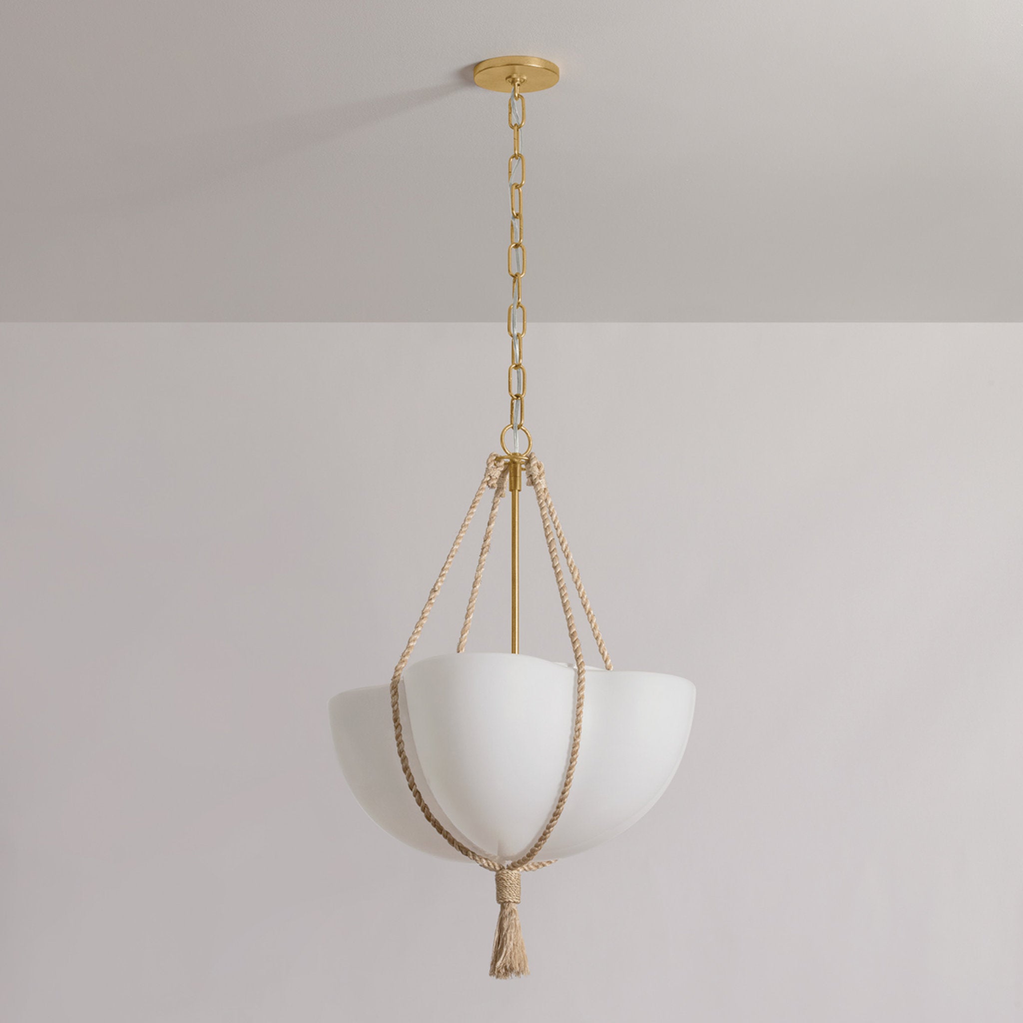 Amberley 1-Light Pendant in Vintage Gold Leaf 20W x 29.5H