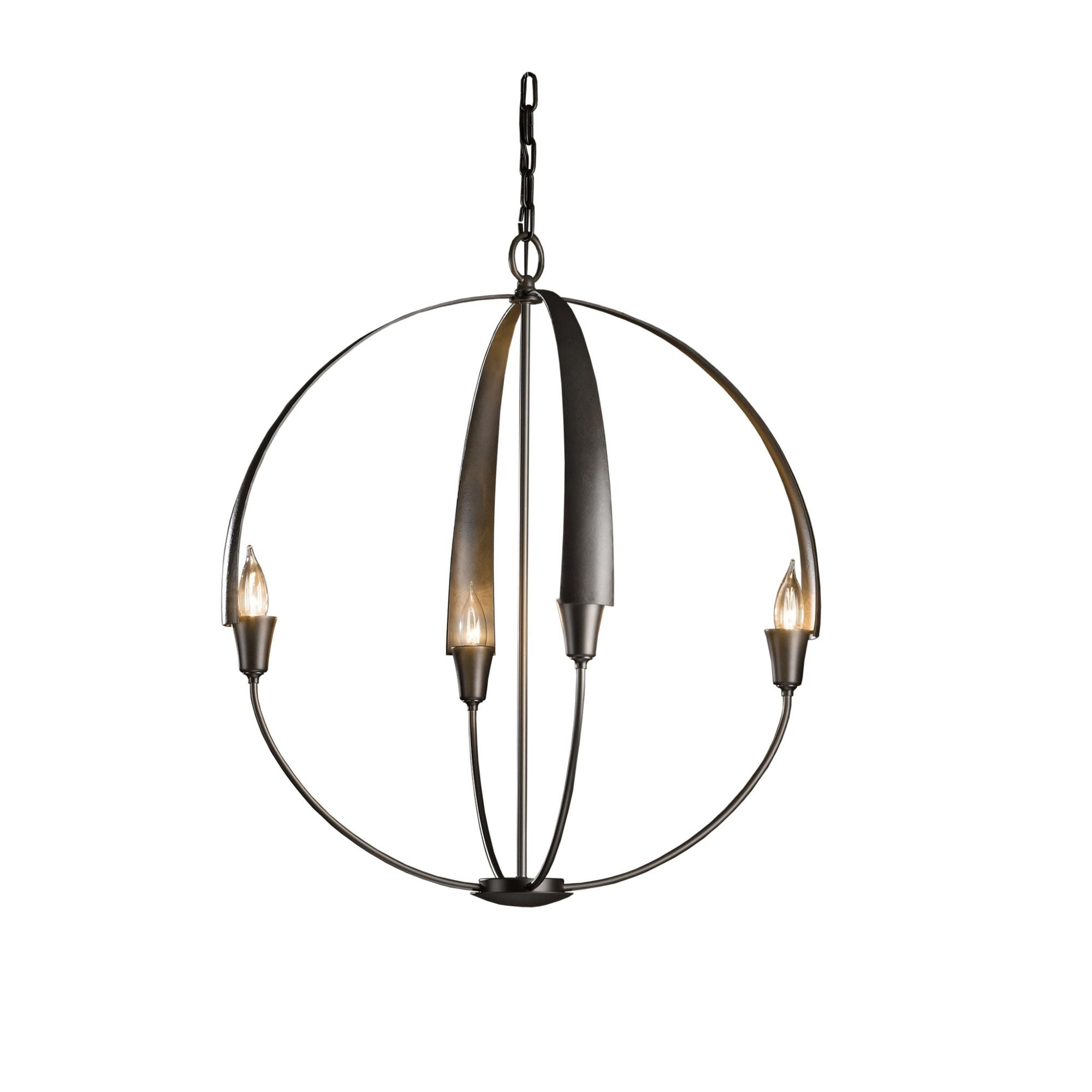 Cirque Large Chandelier 4-Light in Dark Smoke