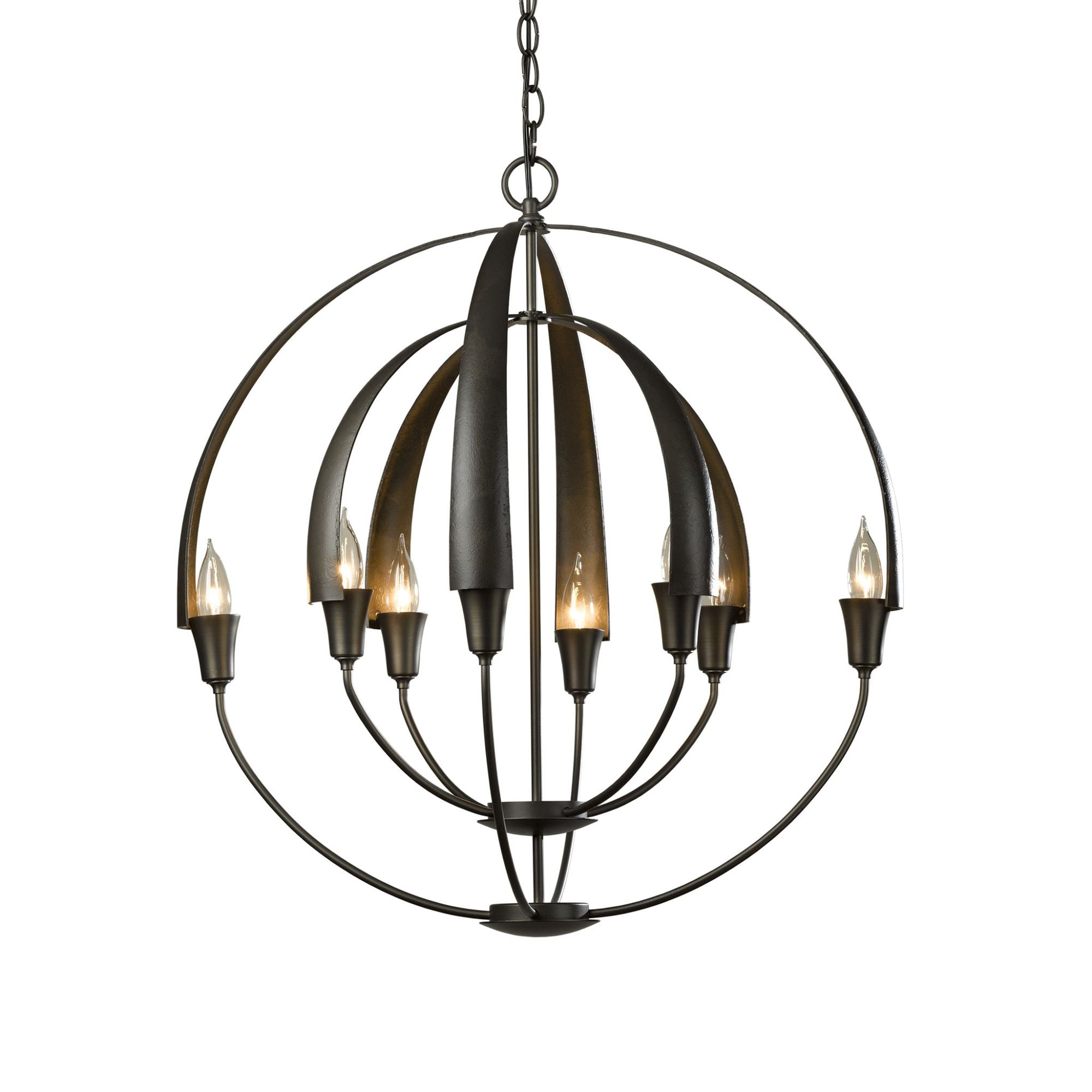 Double Cirque Chandelier 8-Light in Dark Smoke