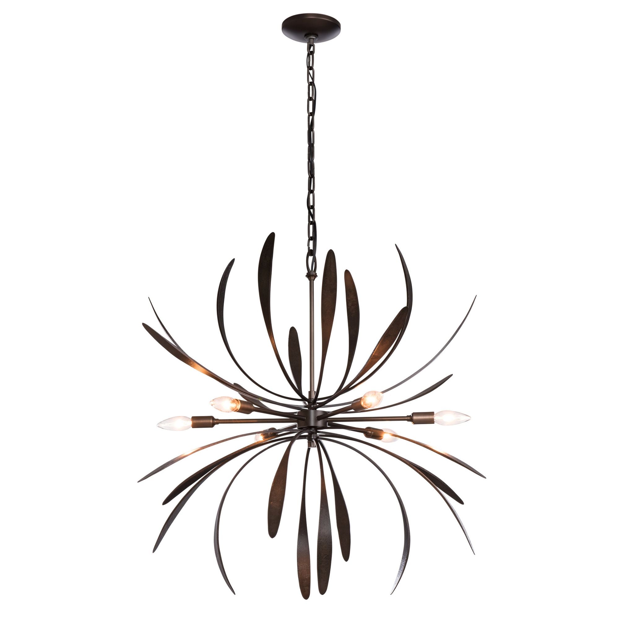 Dahlia Chandelier 6-Light in Dark Smoke