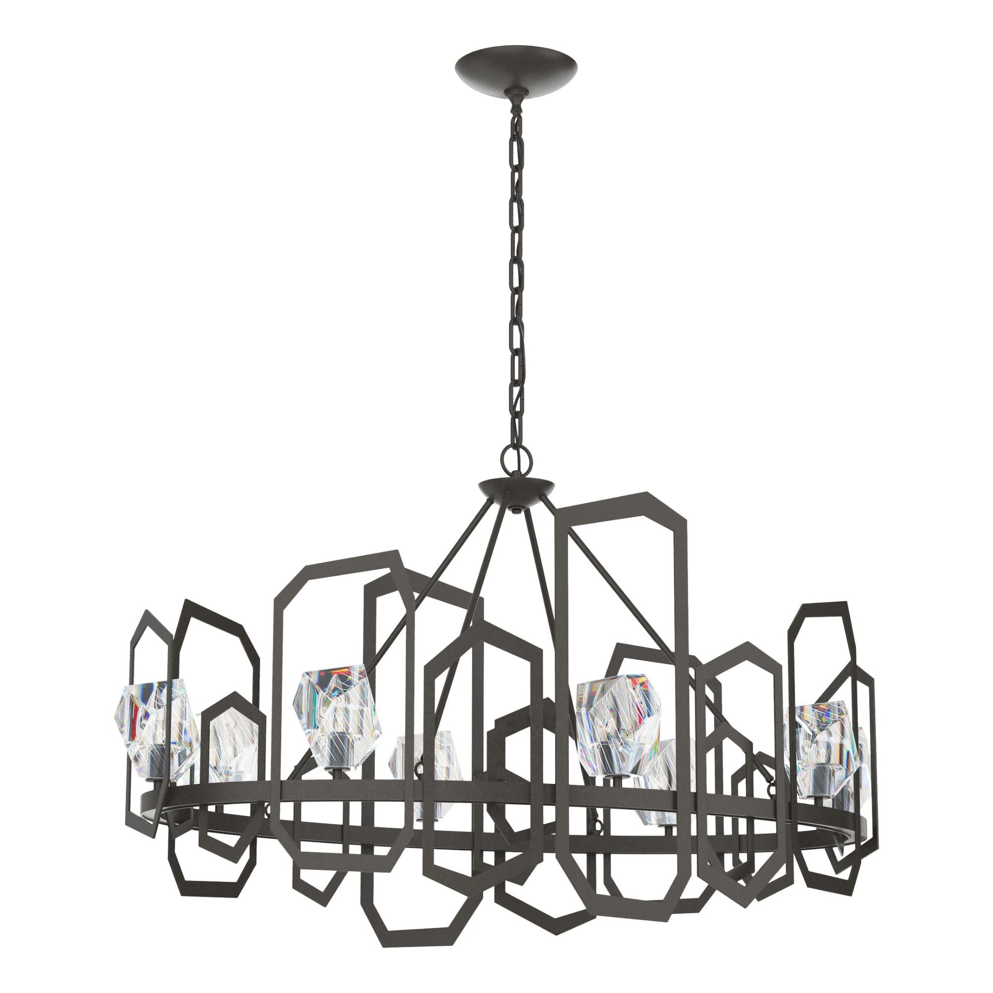 Gatsby Chandelier 8-Light Crystal in Dark Smoke