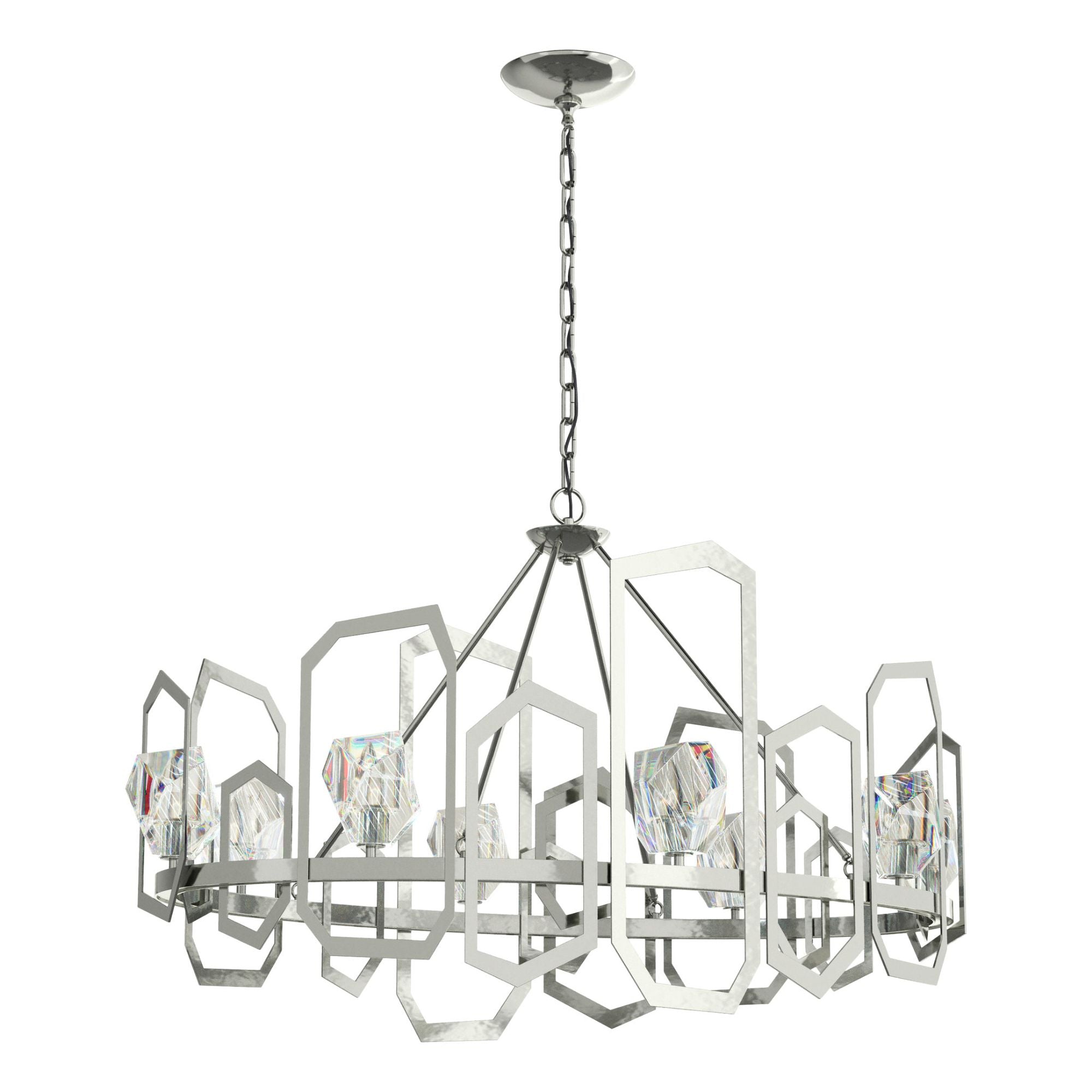 Gatsby Chandelier 8-Light Crystal in Sterling