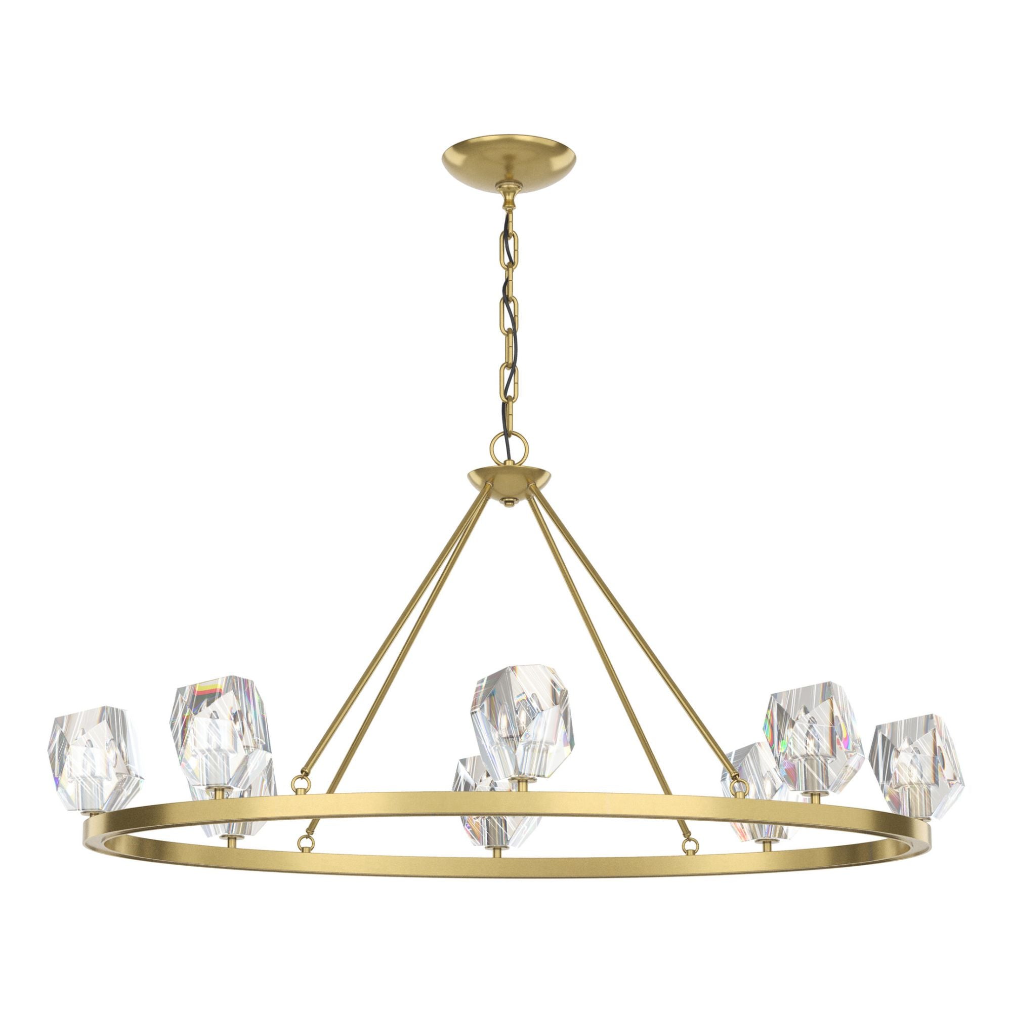Gatsby 8-Light Chandelier 8-Light Crystal in Modern Brass
