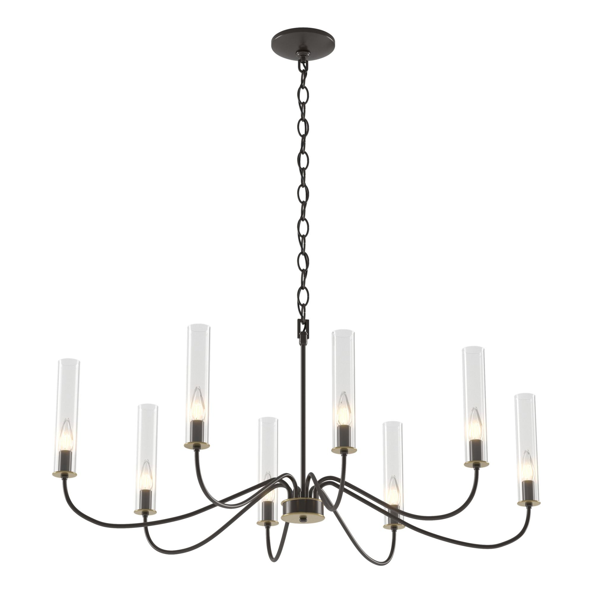 Grace 8-Arm Chandelier 8-Light Brass Clear Glass (ZM) in Oil Rubbed Bronze