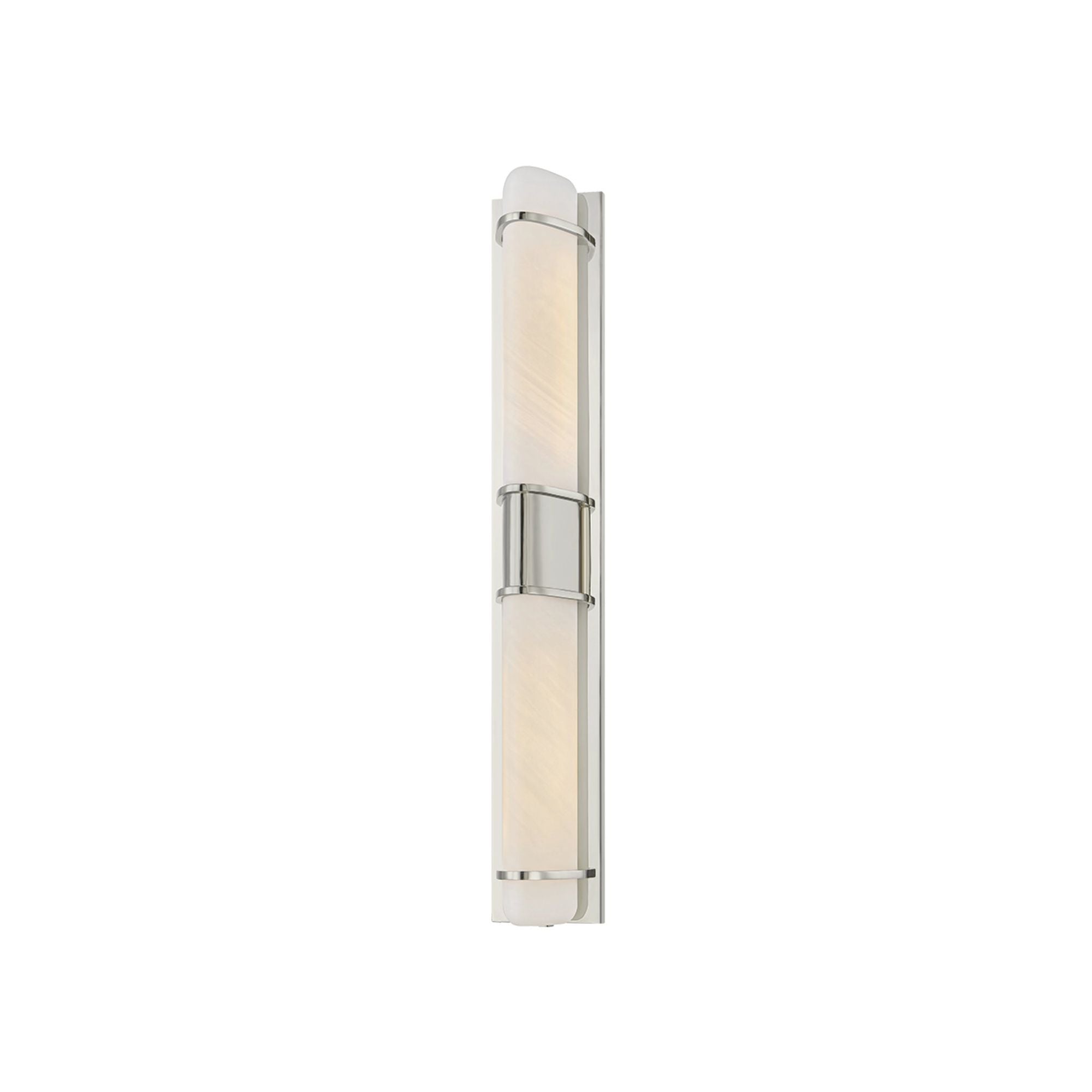 Tottenville 2-Light Wall Sconce in Polished Nickel 4.25W x 27H