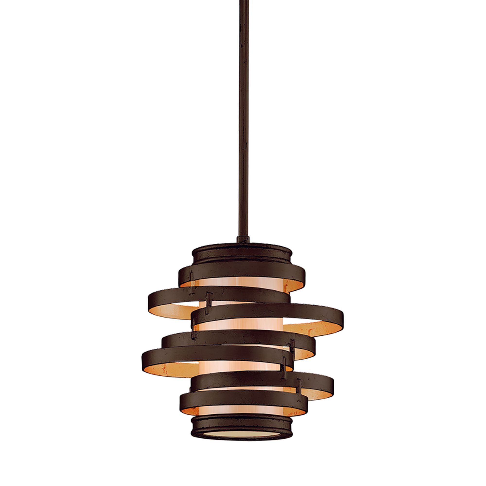 Vertigo 1-Light Pendant in Bronze Leaf 9.5W x 9.25H