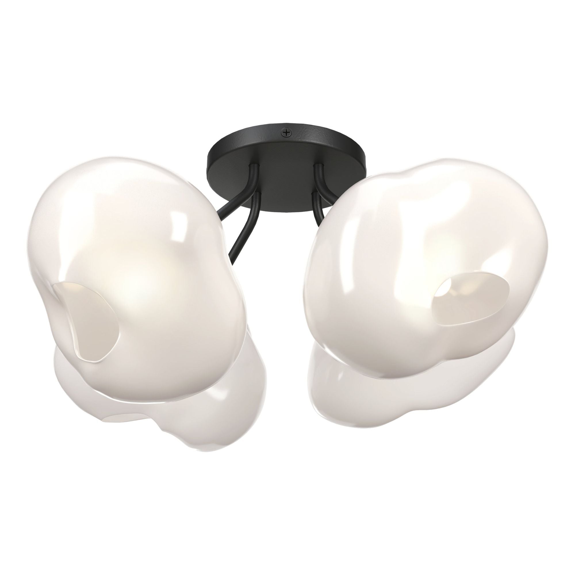 Ume 4-Light Semi-Flush 4-Light Frosted Glass (FD) in Black