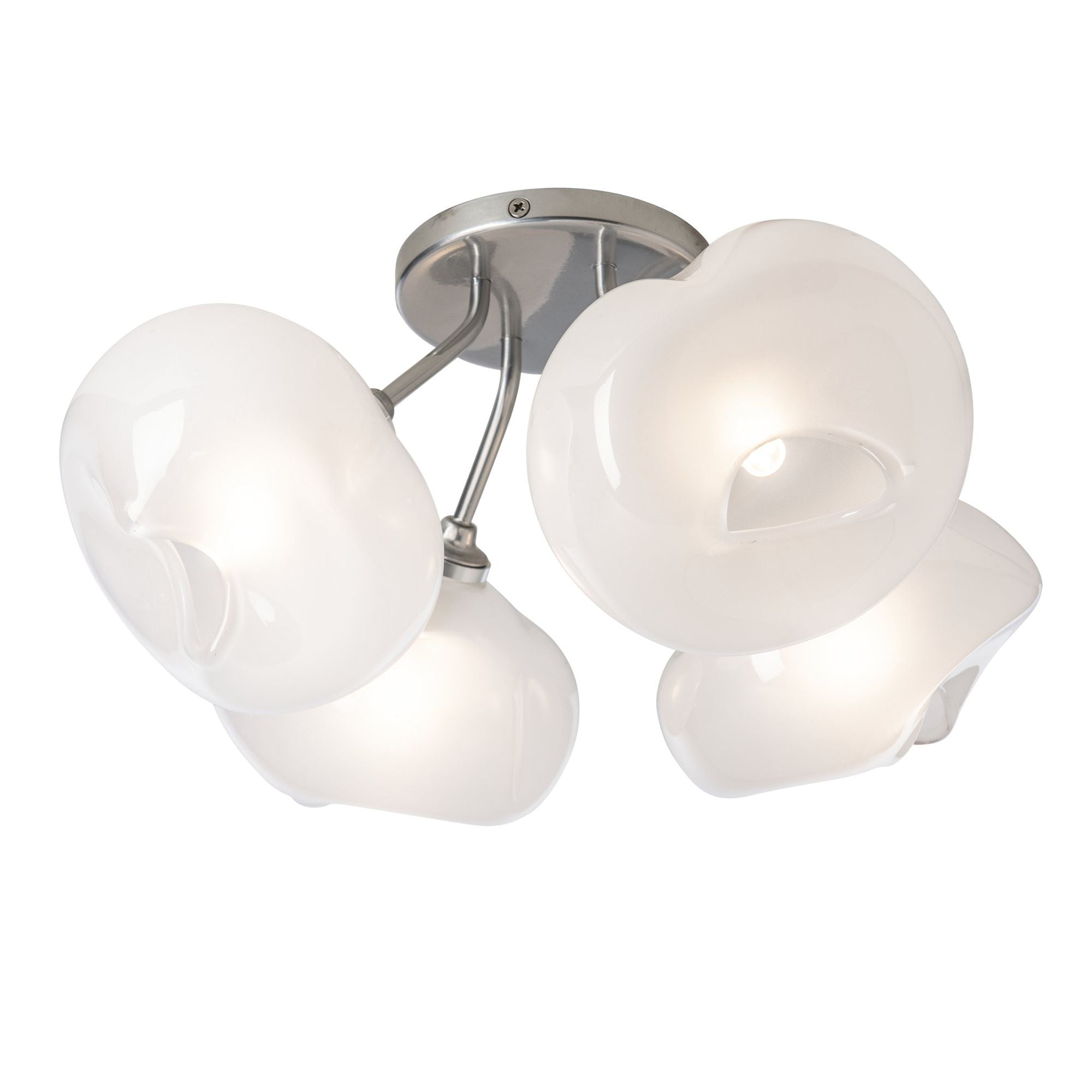 Ume 4-Light Semi-Flush 4-Light Frosted Glass (FD) in Sterling