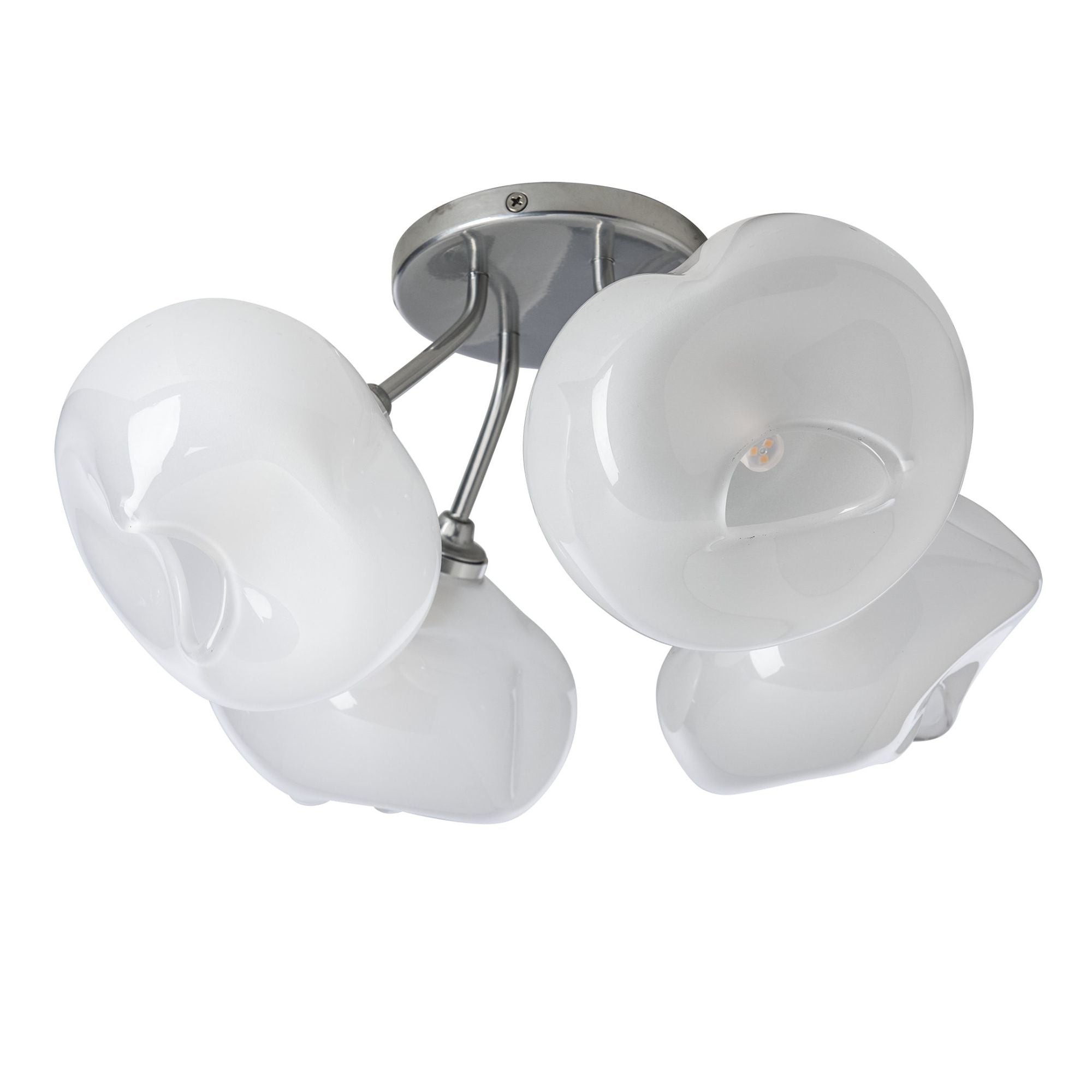 Ume 4-Light Semi-Flush 4-Light Frosted Glass (FD) in Sterling