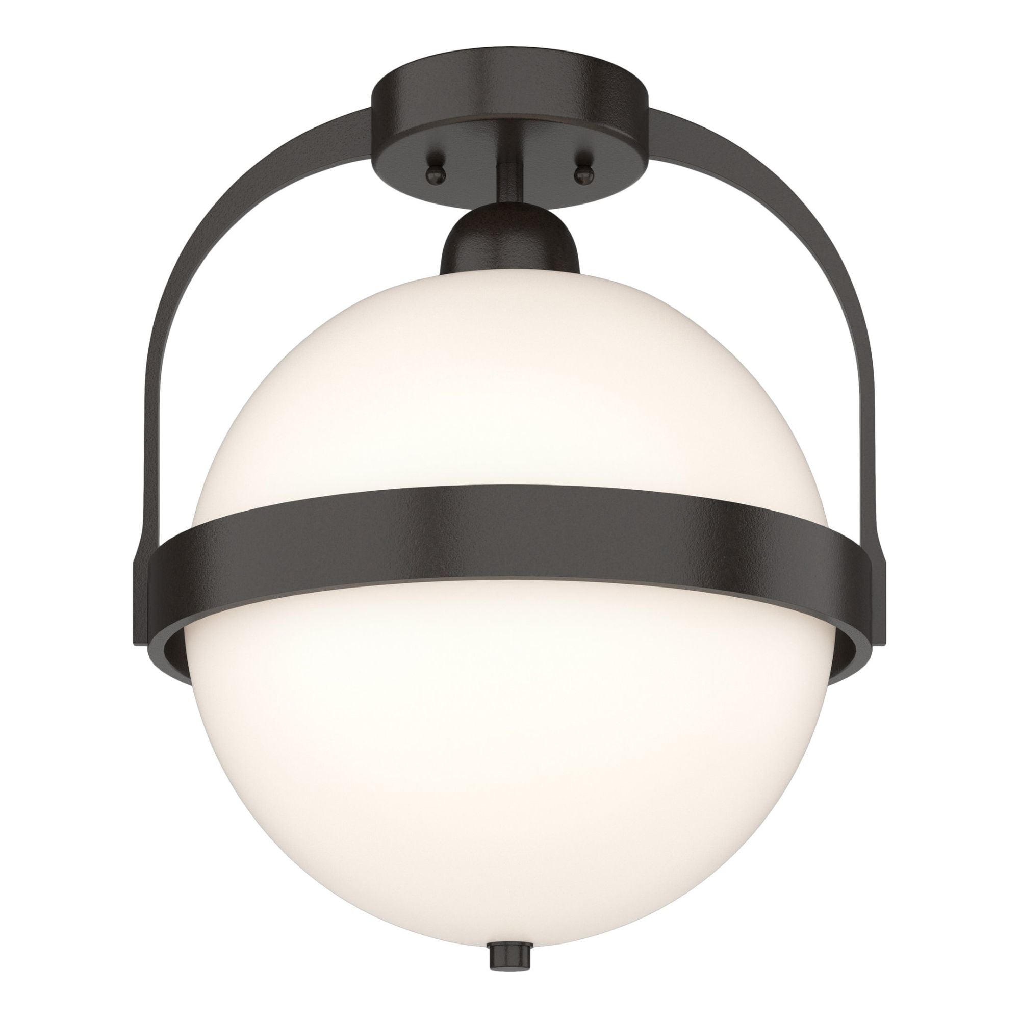 Atlas Semi-Flush 1-Light Opal Glass (GG) in Oil Rubbed Bronze