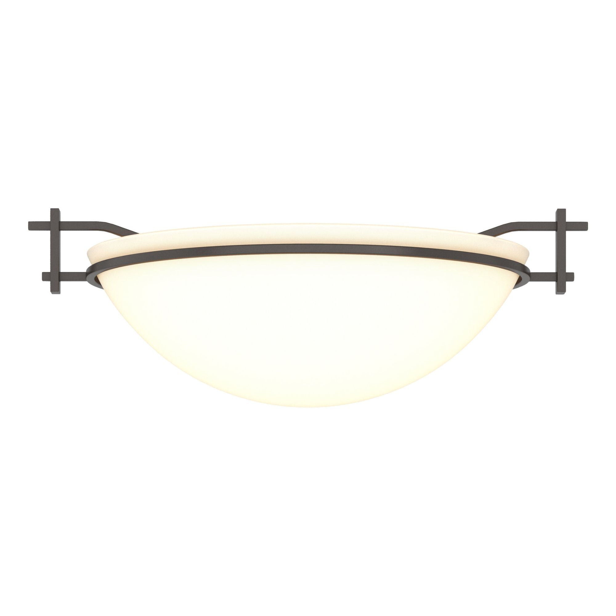 Moonband Semi-Flush 1-Light Opal Glass (GG) in Oil Rubbed Bronze