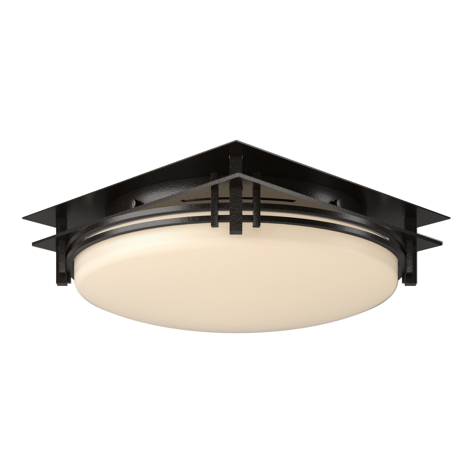 Banded Semi-Flush 2-Light Opal Glass (GG) in Oil Rubbed Bronze