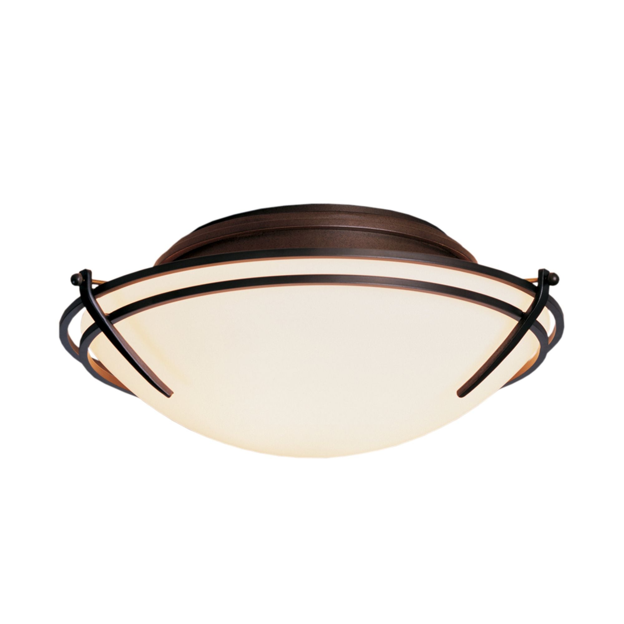 Presidio Tryne Flush Mount 2-Light Opal Glass (GG) in Dark Smoke