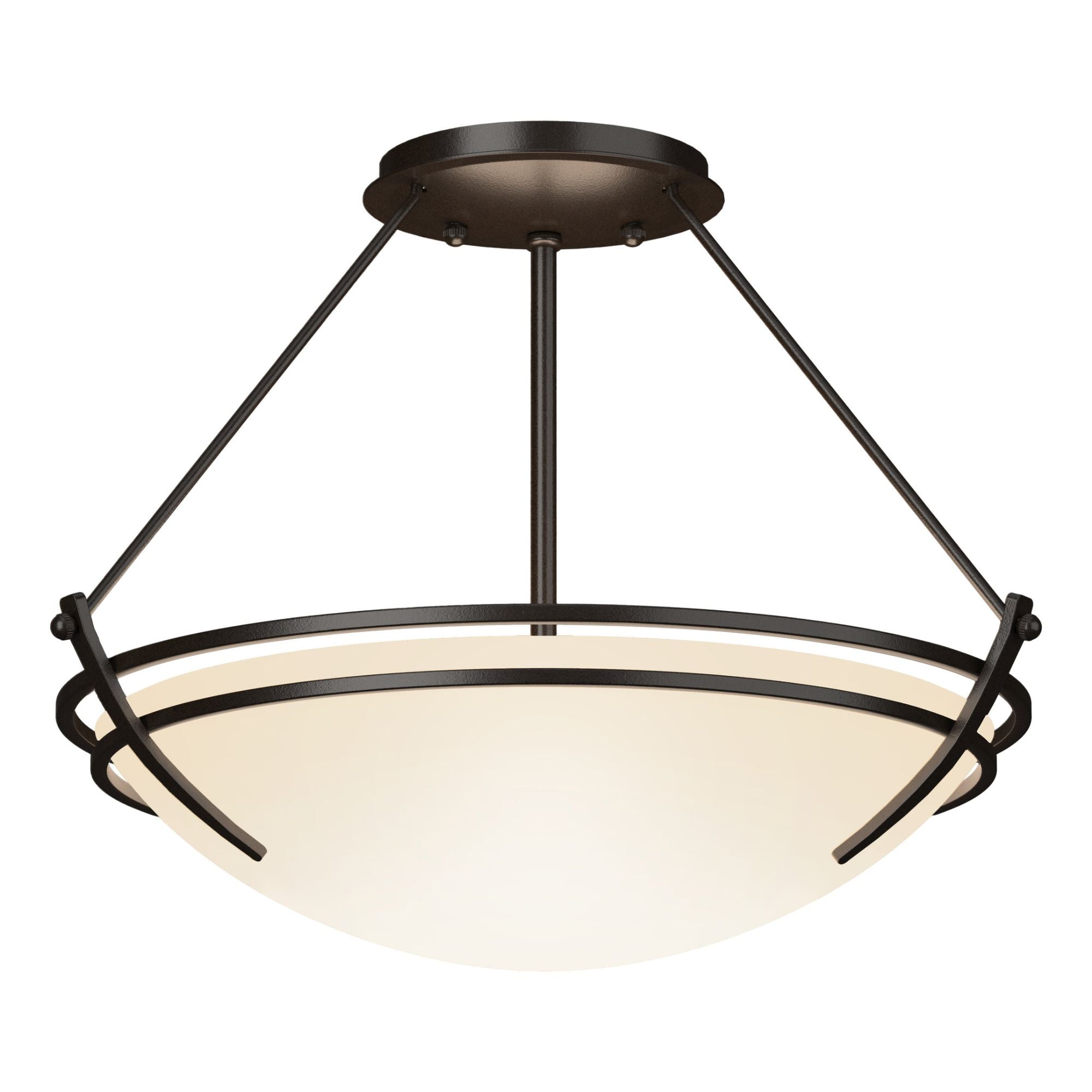 Presidio Tryne Semi-Flush 2-Light Opal Glass (GG) in Oil Rubbed Bronze