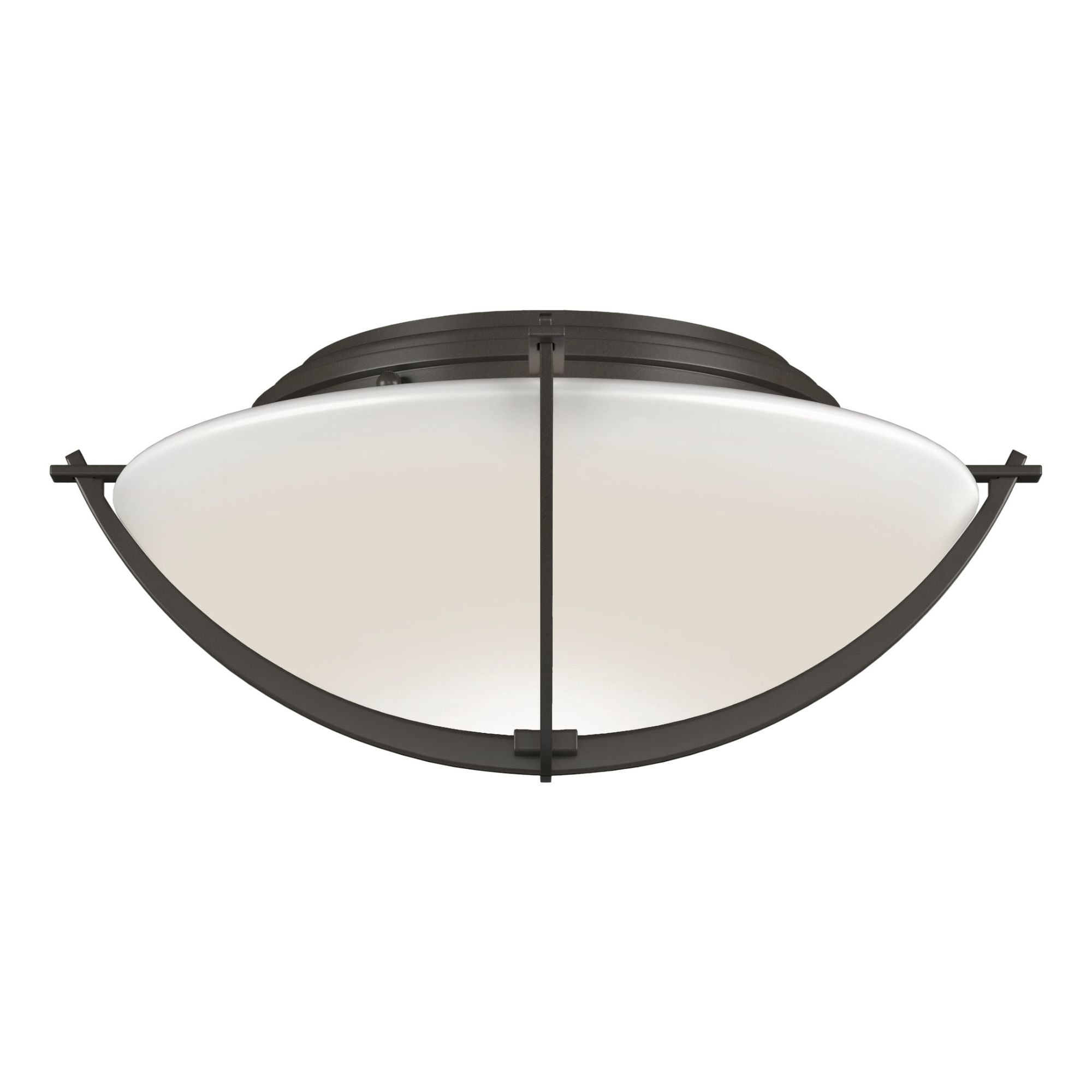 Compass Flush Mount 2-Light Opal Glass (GG) in Dark Smoke