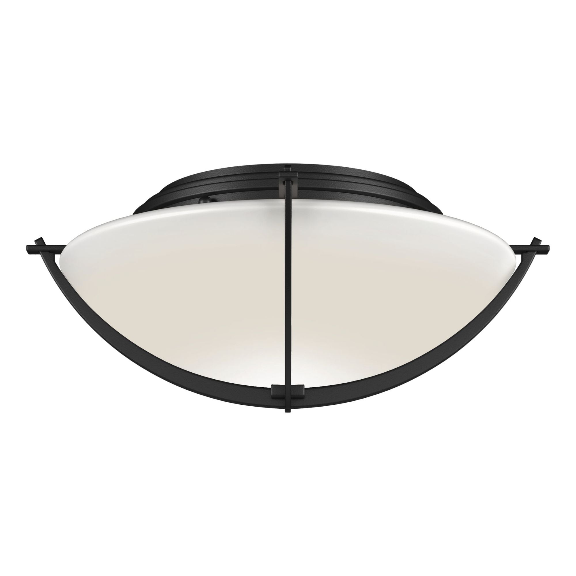 Compass Flush Mount 2-Light Opal Glass (GG) in Black