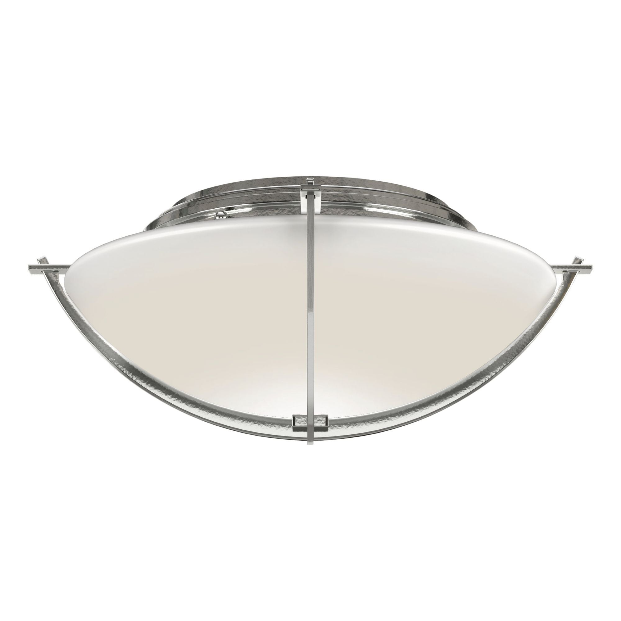 Compass Flush Mount 2-Light Opal Glass (GG) in Sterling