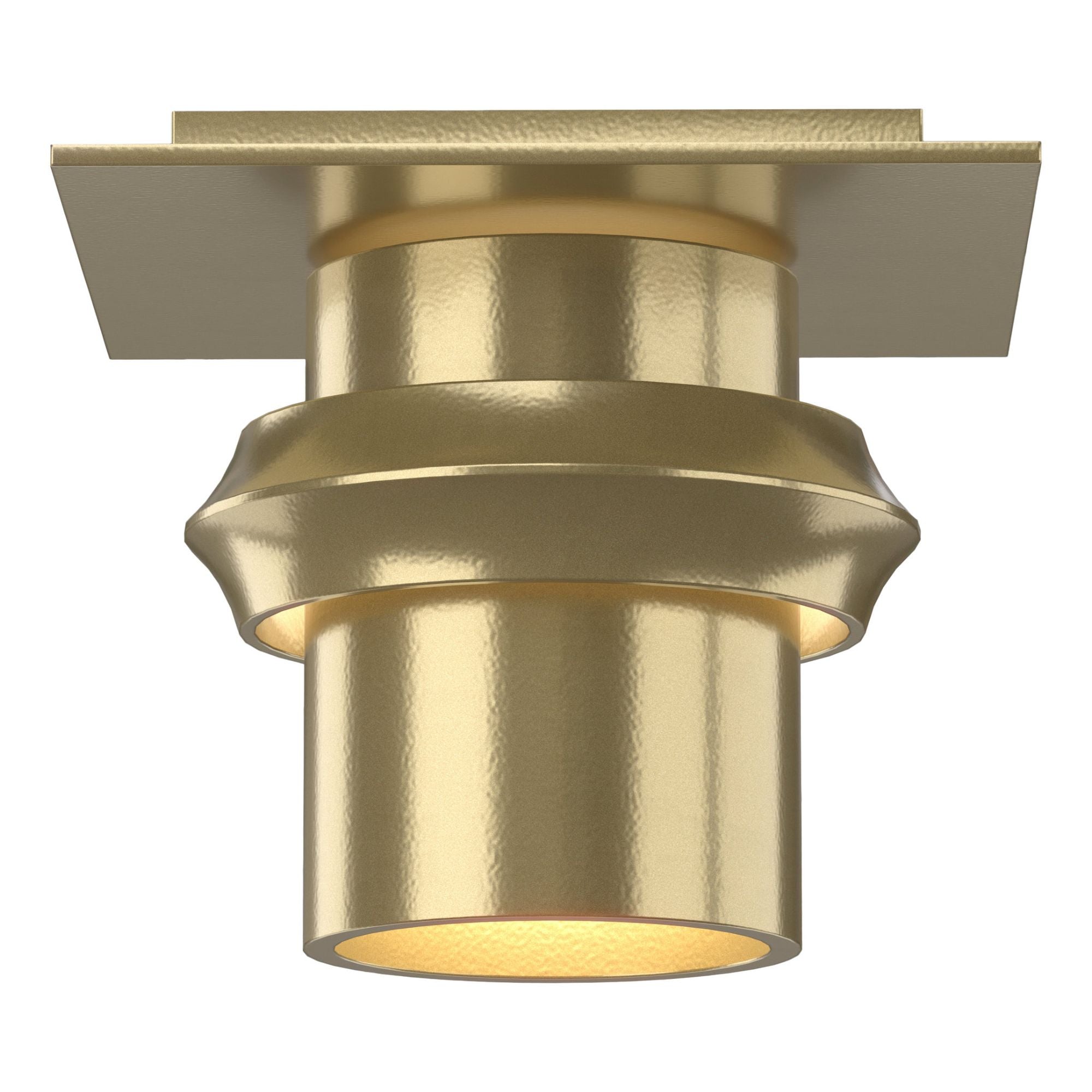 Twilight Flush Mount 1-Light in Modern Brass