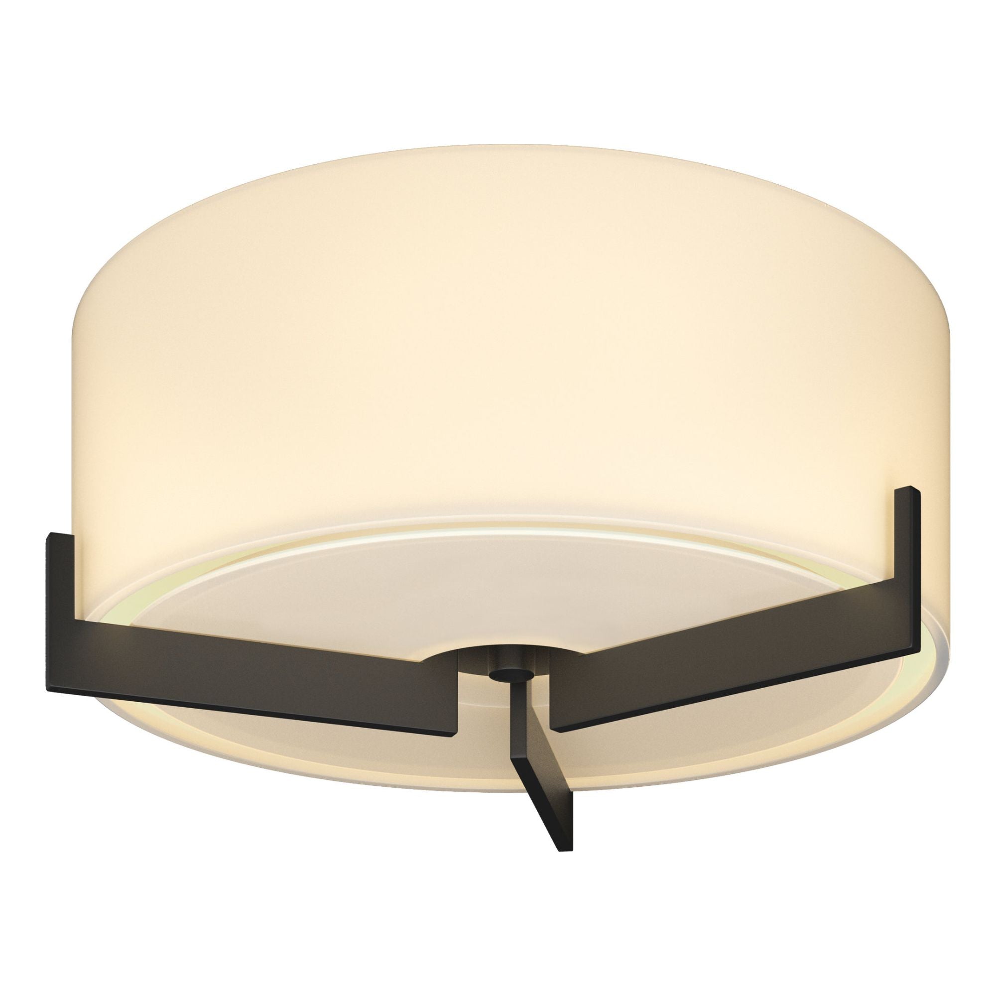 Axis Flush Mount 1-Light Opal Glass (GG) in Black