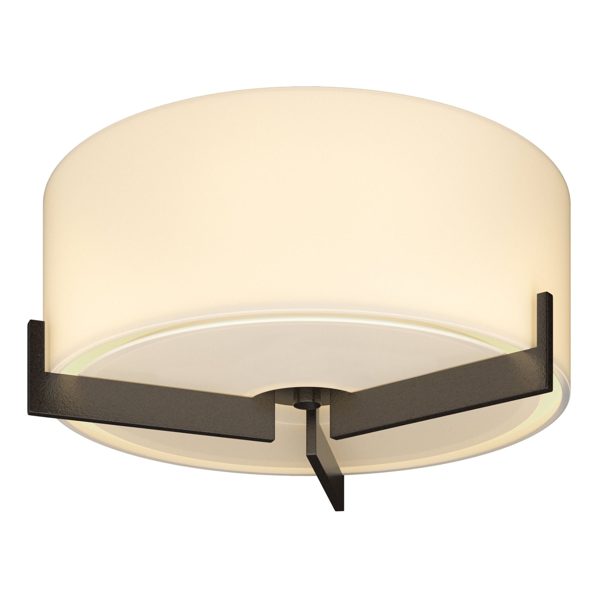 Axis Flush Mount 1-Light Opal Glass (GG) in Oil Rubbed Bronze