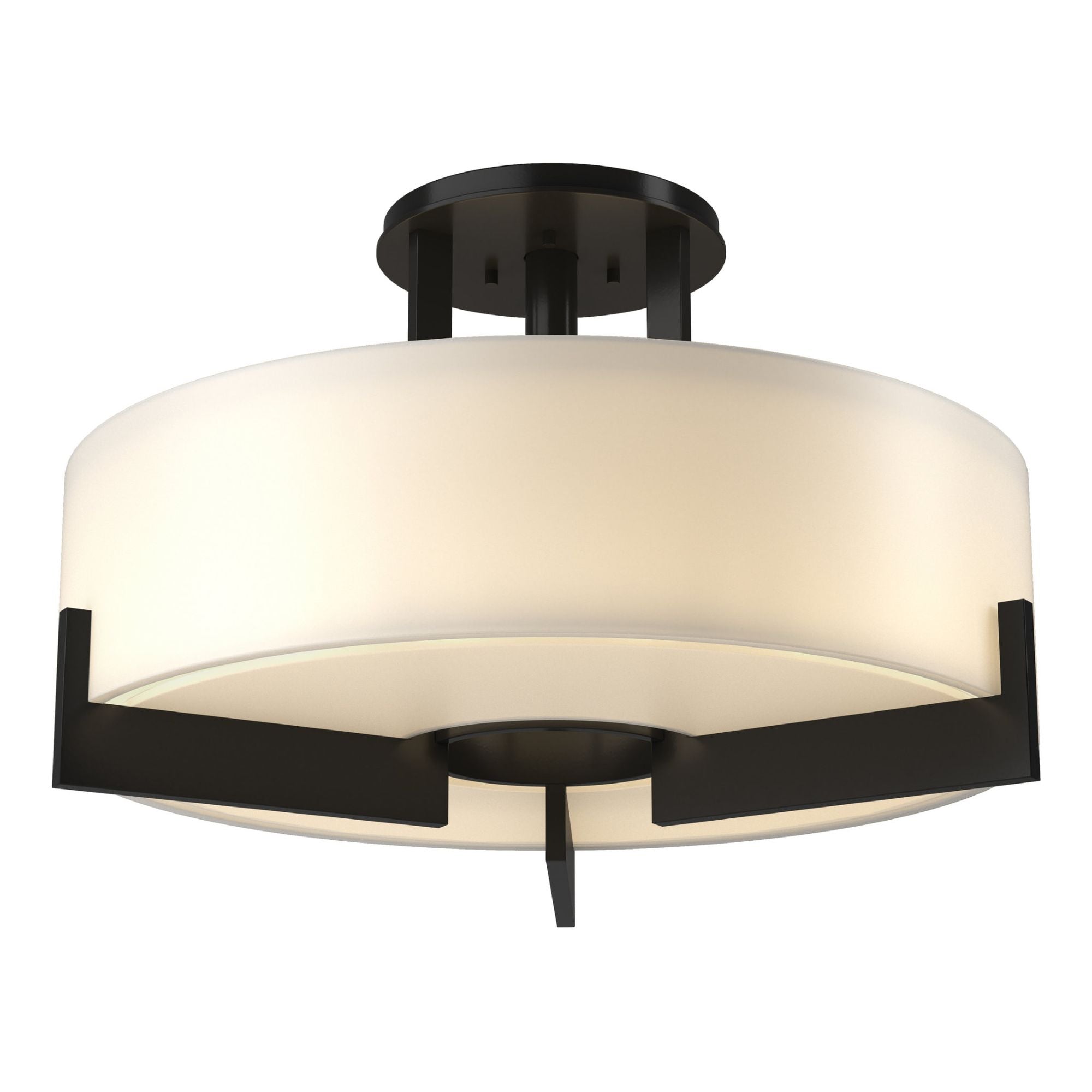 Axis Semi-Flush 3-Light Opal Glass (GG) in Black