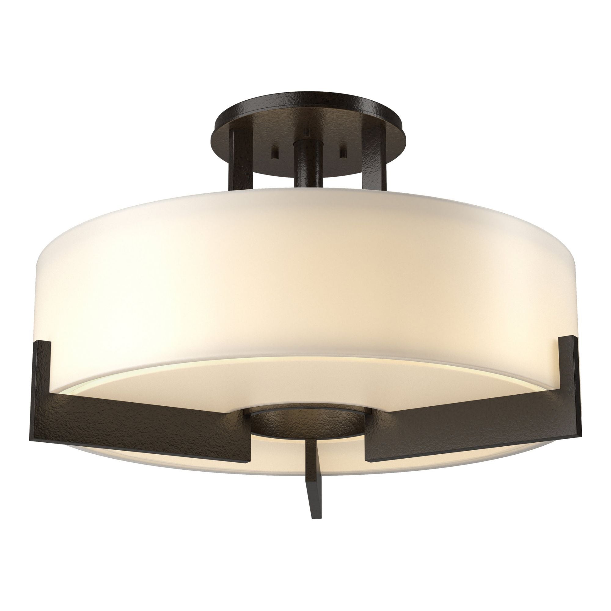 Axis Semi-Flush 3-Light Opal Glass (GG) in Oil Rubbed Bronze