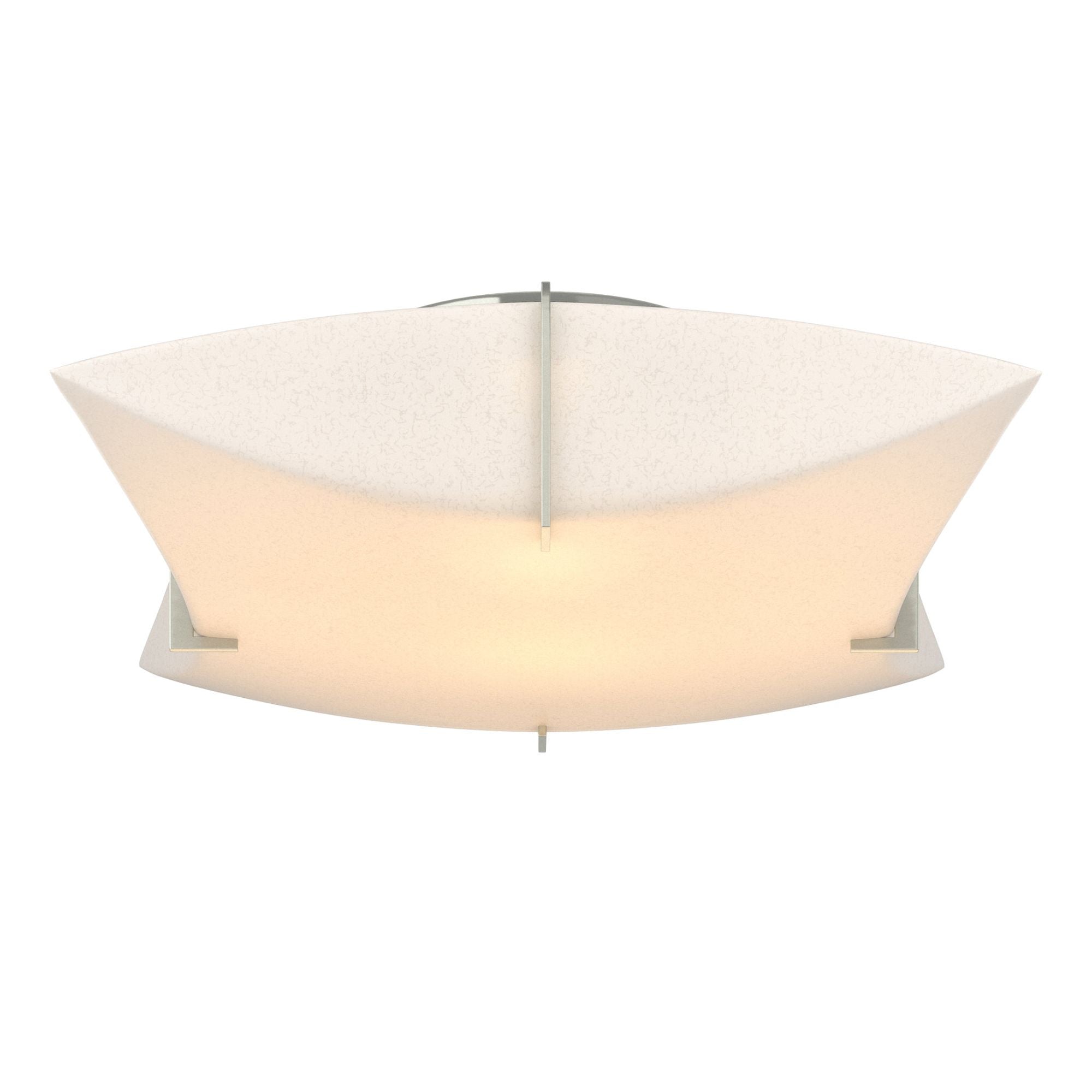 Bento Semi-Flush Mount 2-Light Spun Frost (SH) in Sterling