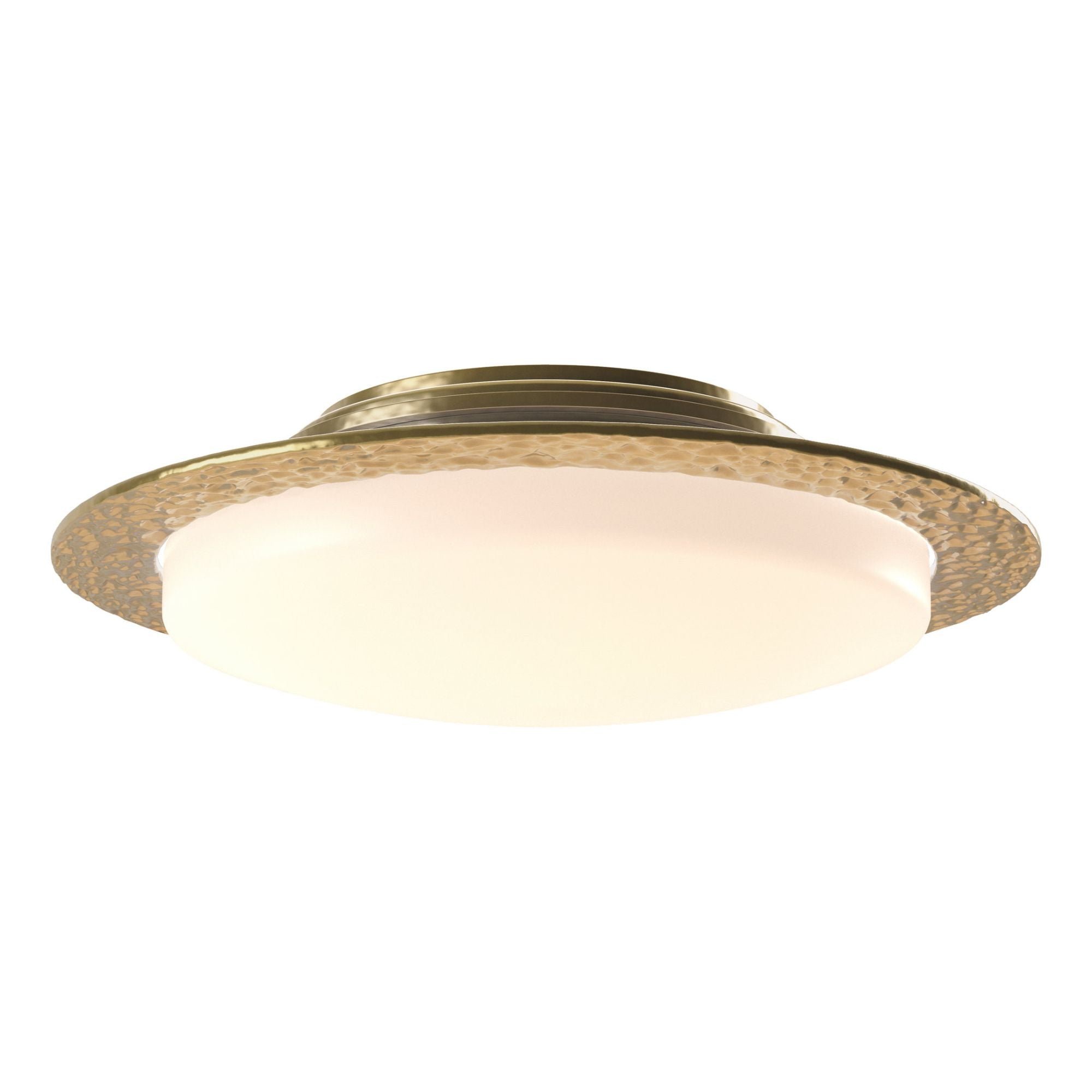 Oceanus Semi-flush 2-Light Opal Glass (GG) in Modern Brass