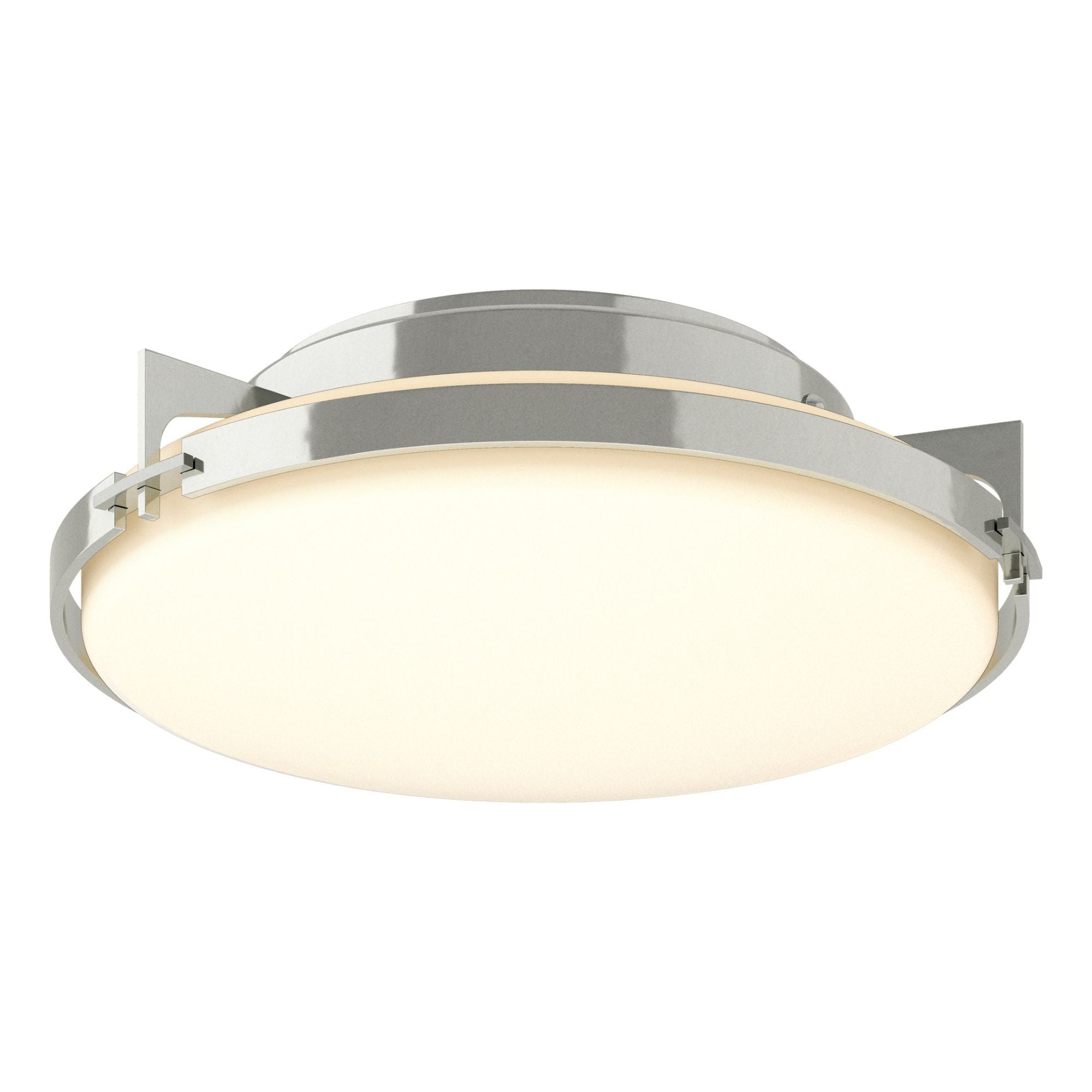 Metra Flush Mount 2-Light Opal Glass (GG) in Sterling