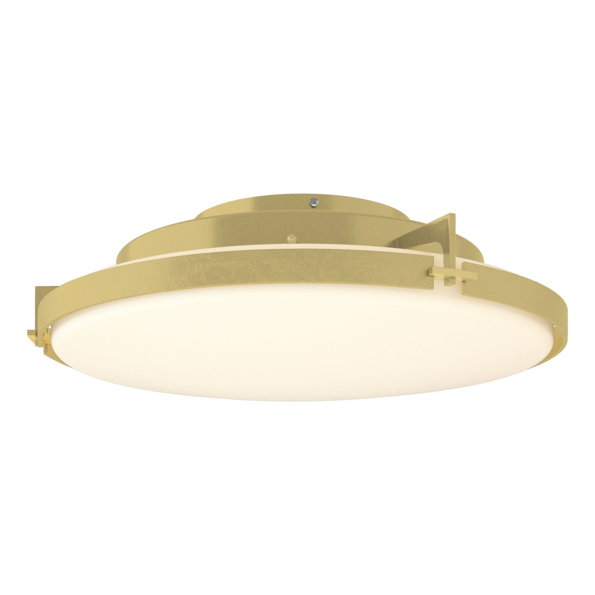 Metra LED Flush Mount LED Opal Glass (GG) in Modern Brass