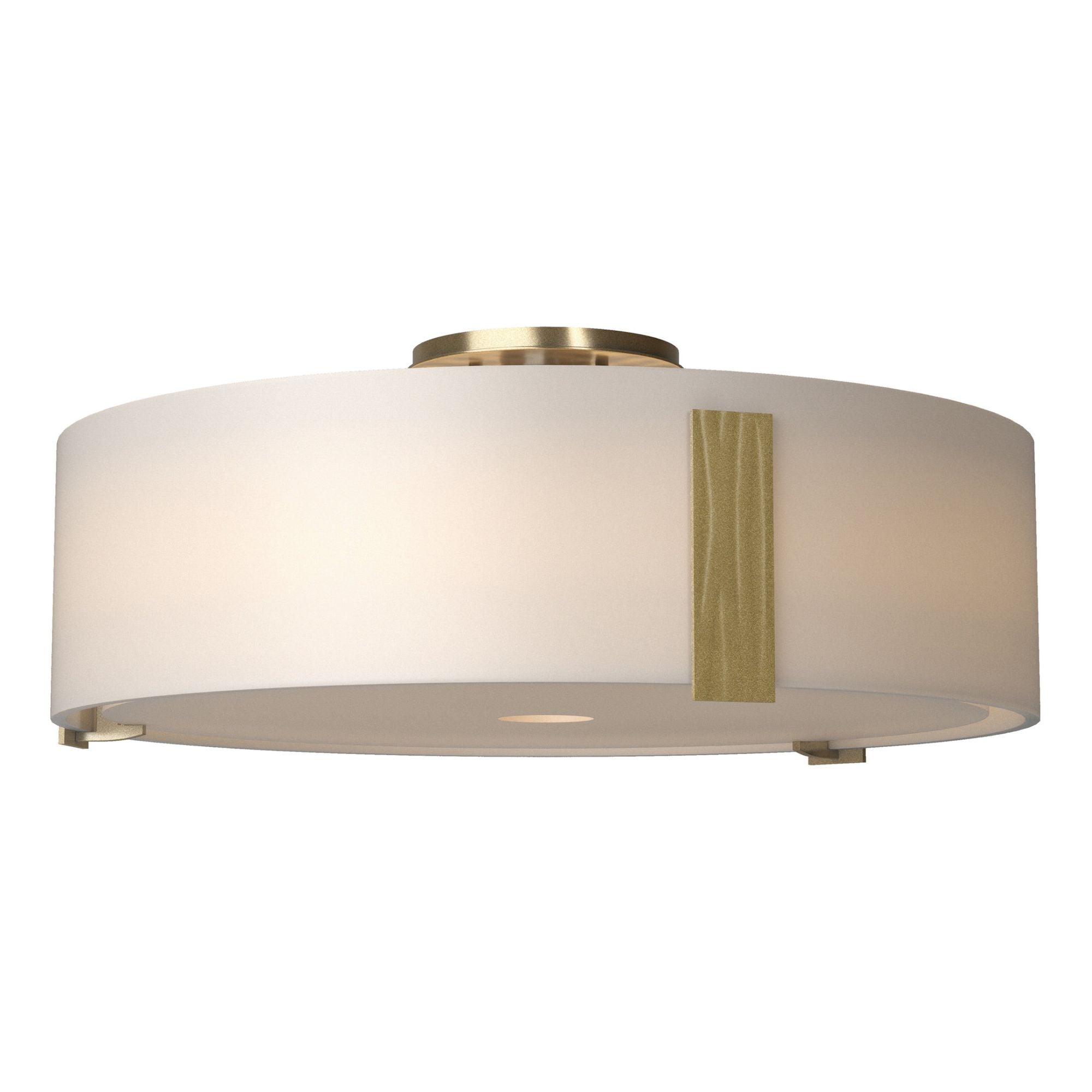 Impressions Large Semi-Flush 3-Light Opal Glass (GG) in Modern Brass