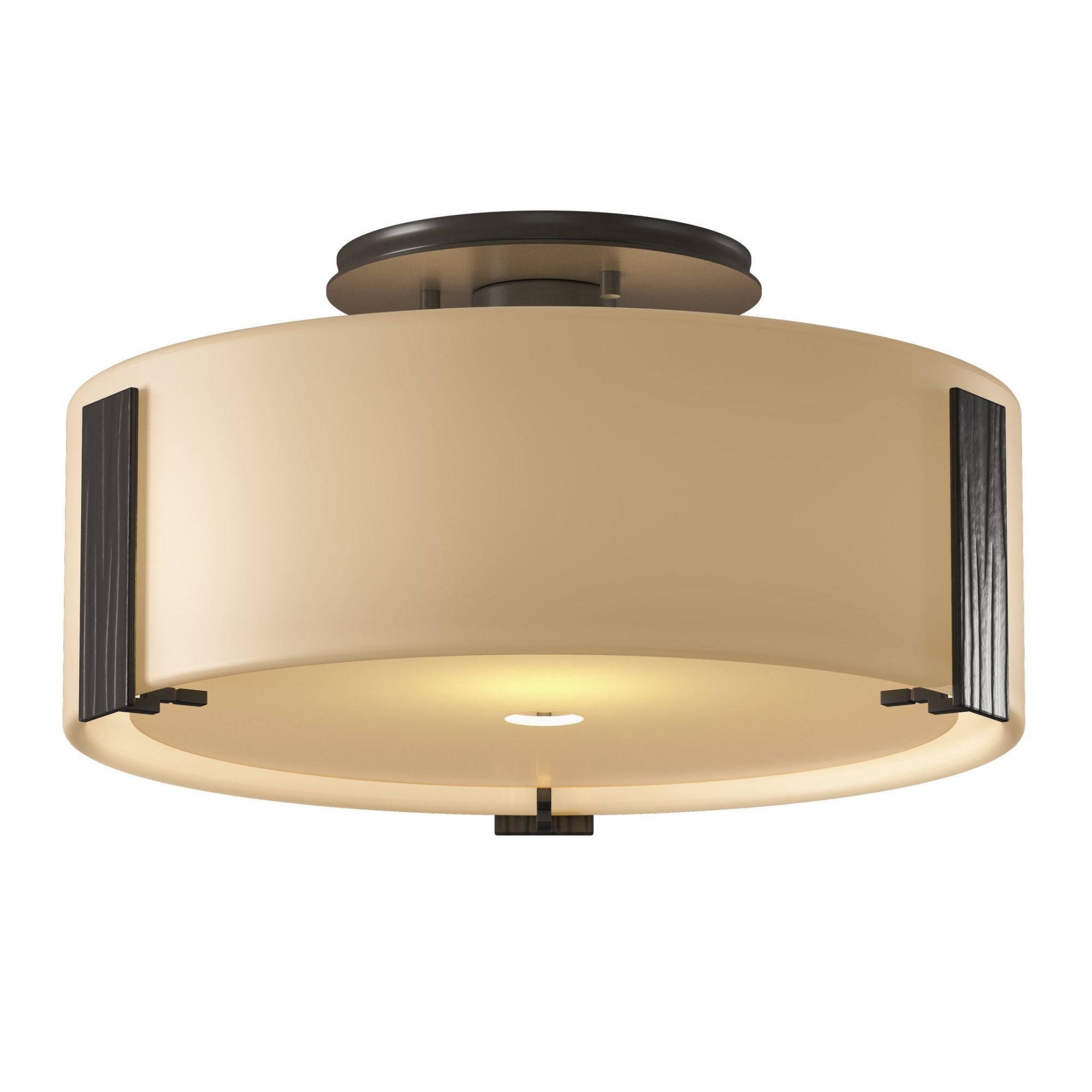 Impressions Semi-Flush 1-Light Opal Glass (GG) in Dark Smoke