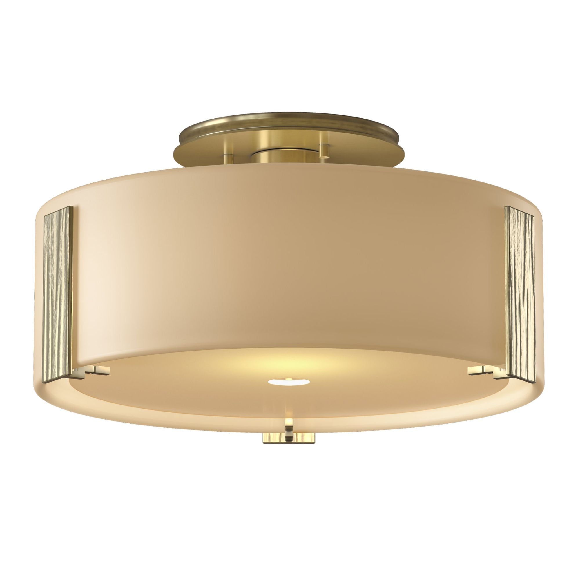 Impressions Semi-Flush 1-Light Opal Glass (GG) in Modern Brass