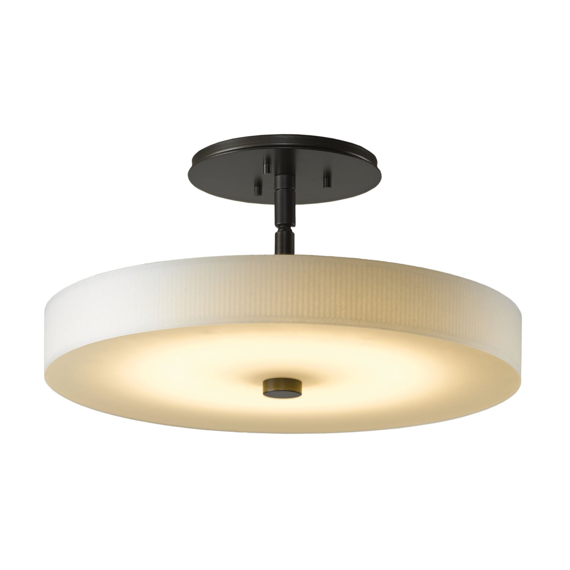 Disq LED Semi-Flush LED Spun Frost (SH) in Dark Smoke