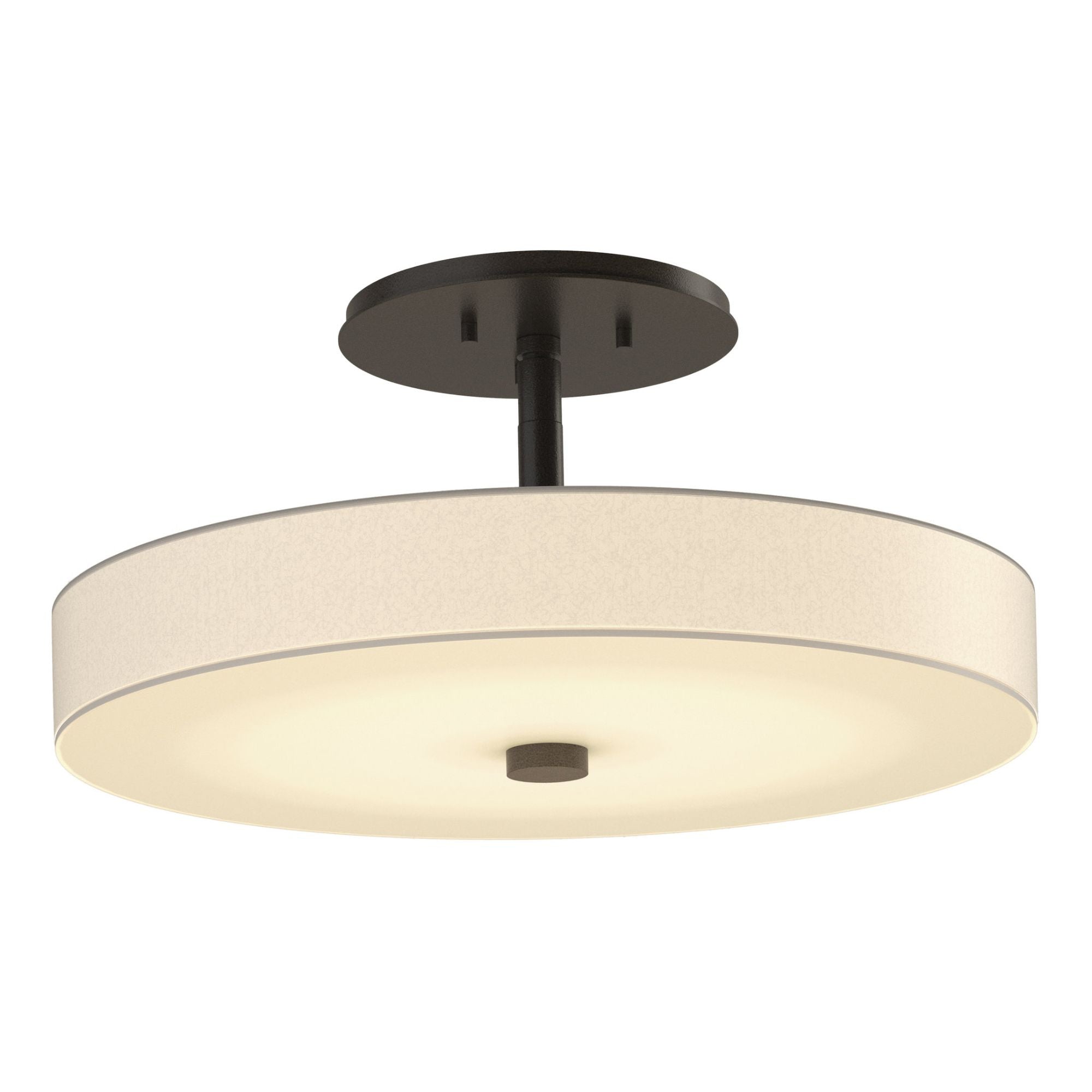 Disq LED Semi-Flush LED Spun Frost (SH) in Dark Smoke