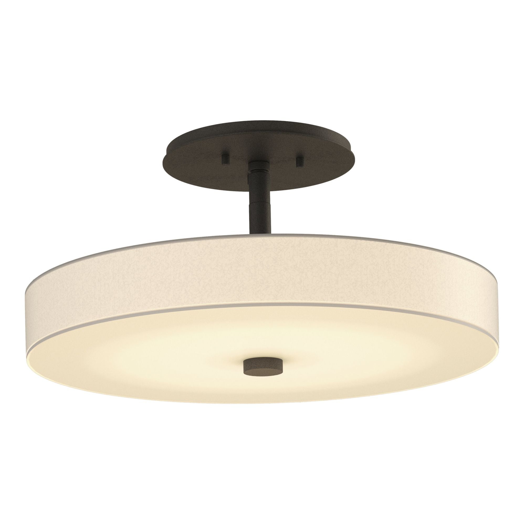 Disq LED Semi-Flush LED Spun Frost (SH) in Oil Rubbed Bronze