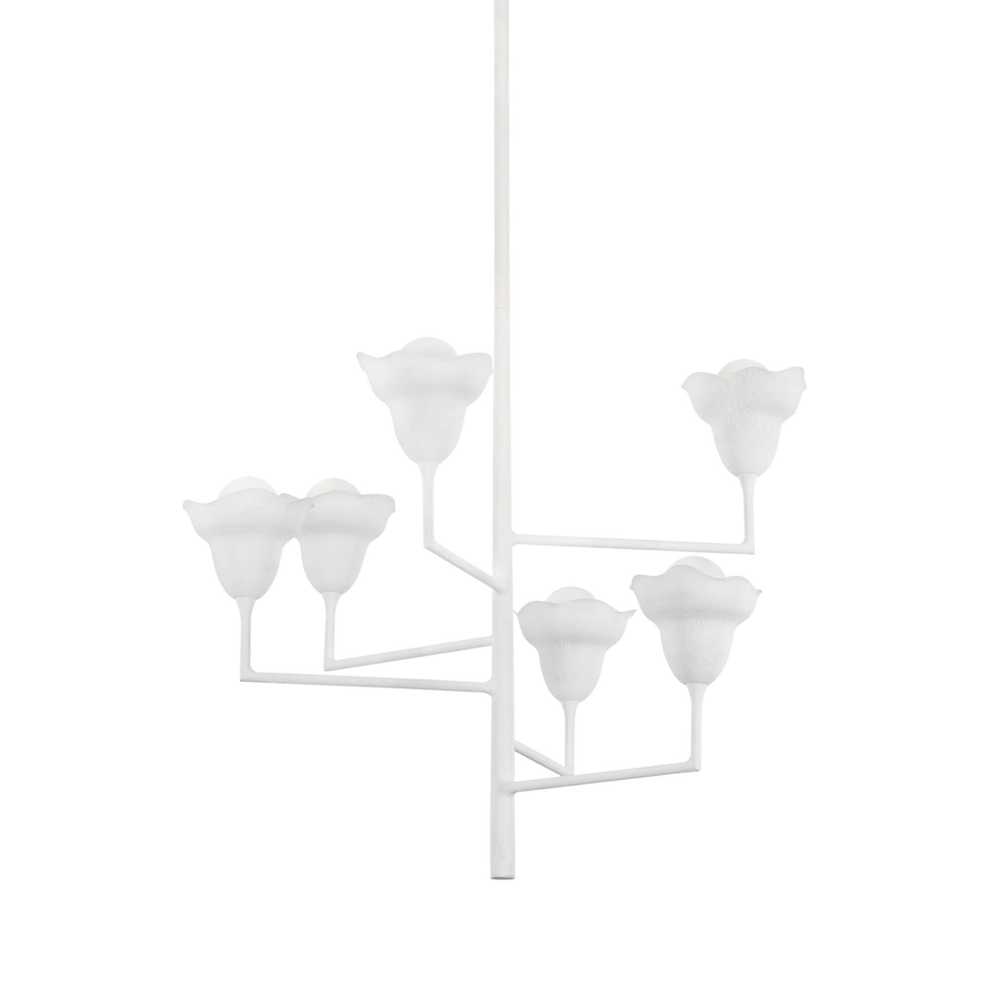 Alora 6-Light Chandelier in White Plaster 32L x 32W x 28.5H