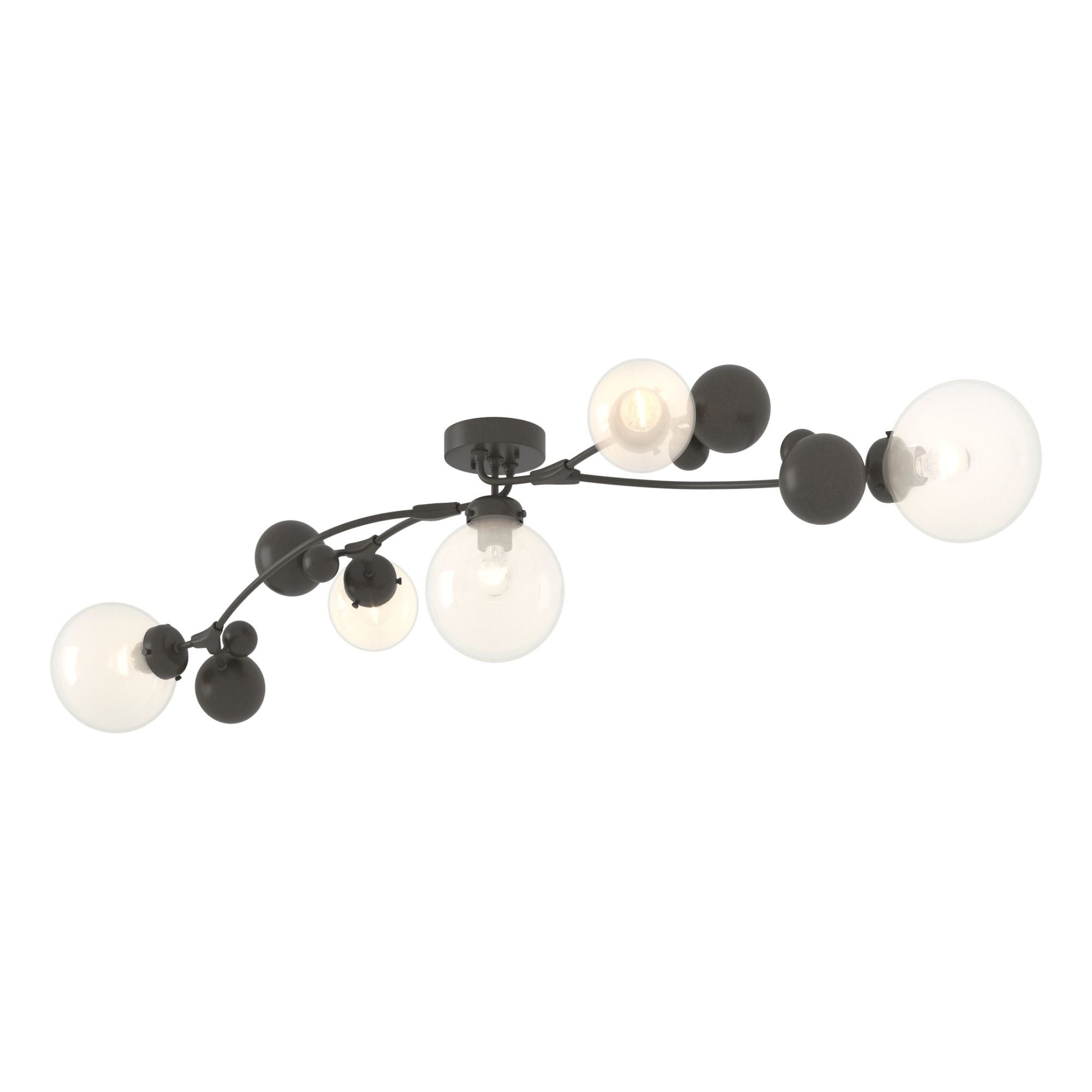 Sprig Semi-Flush 5-Light Opaline Glass (WF) in Dark Smoke