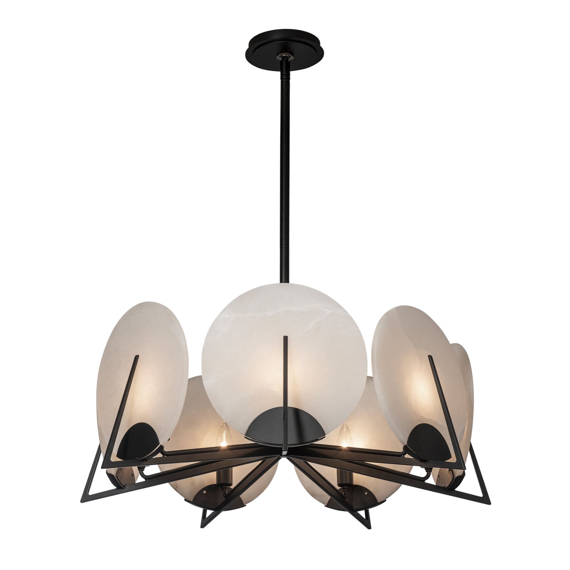 Callisto 7-Light Pendant 7-Light Alabaster in Black