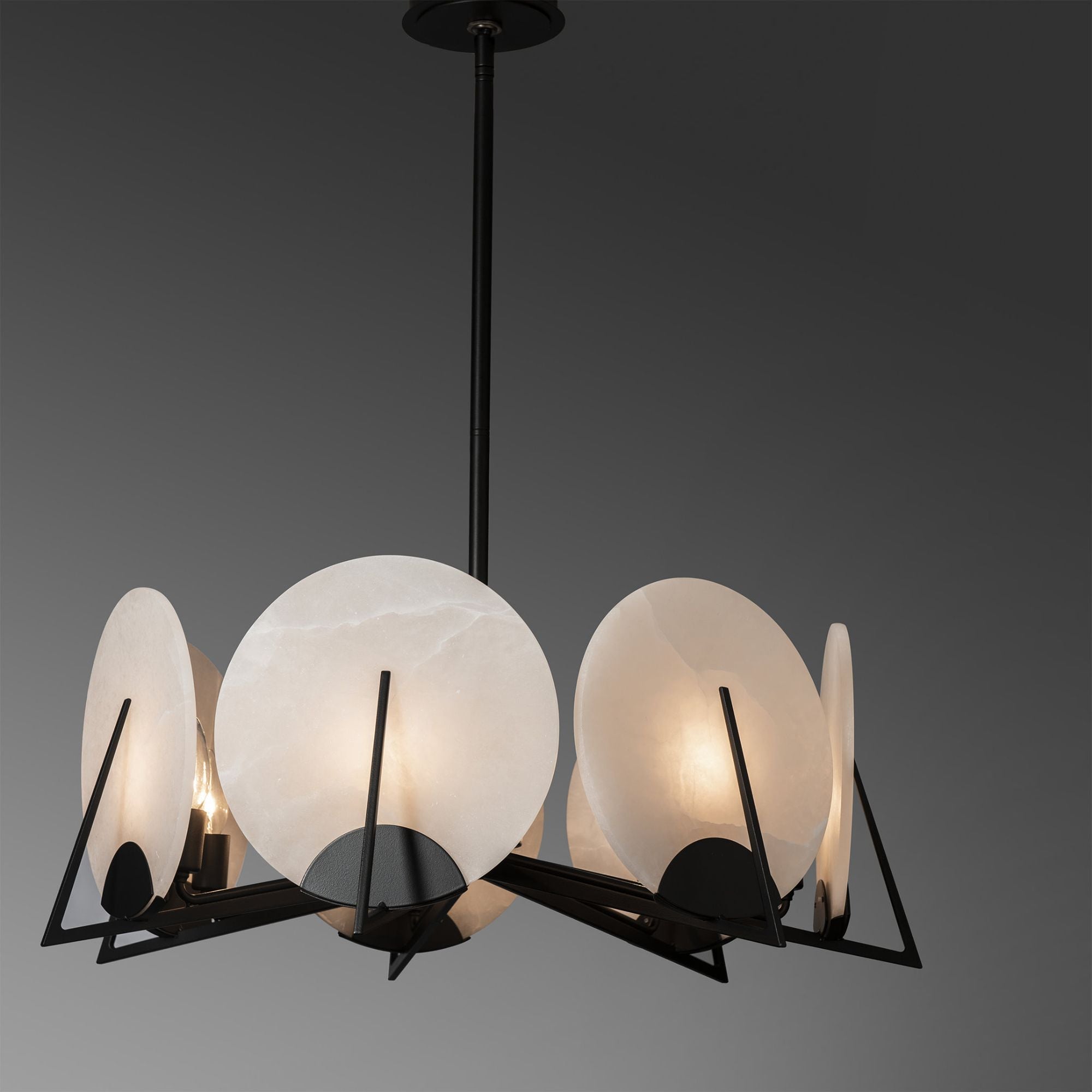 Callisto 7-Light Pendant 7-Light Alabaster in Black