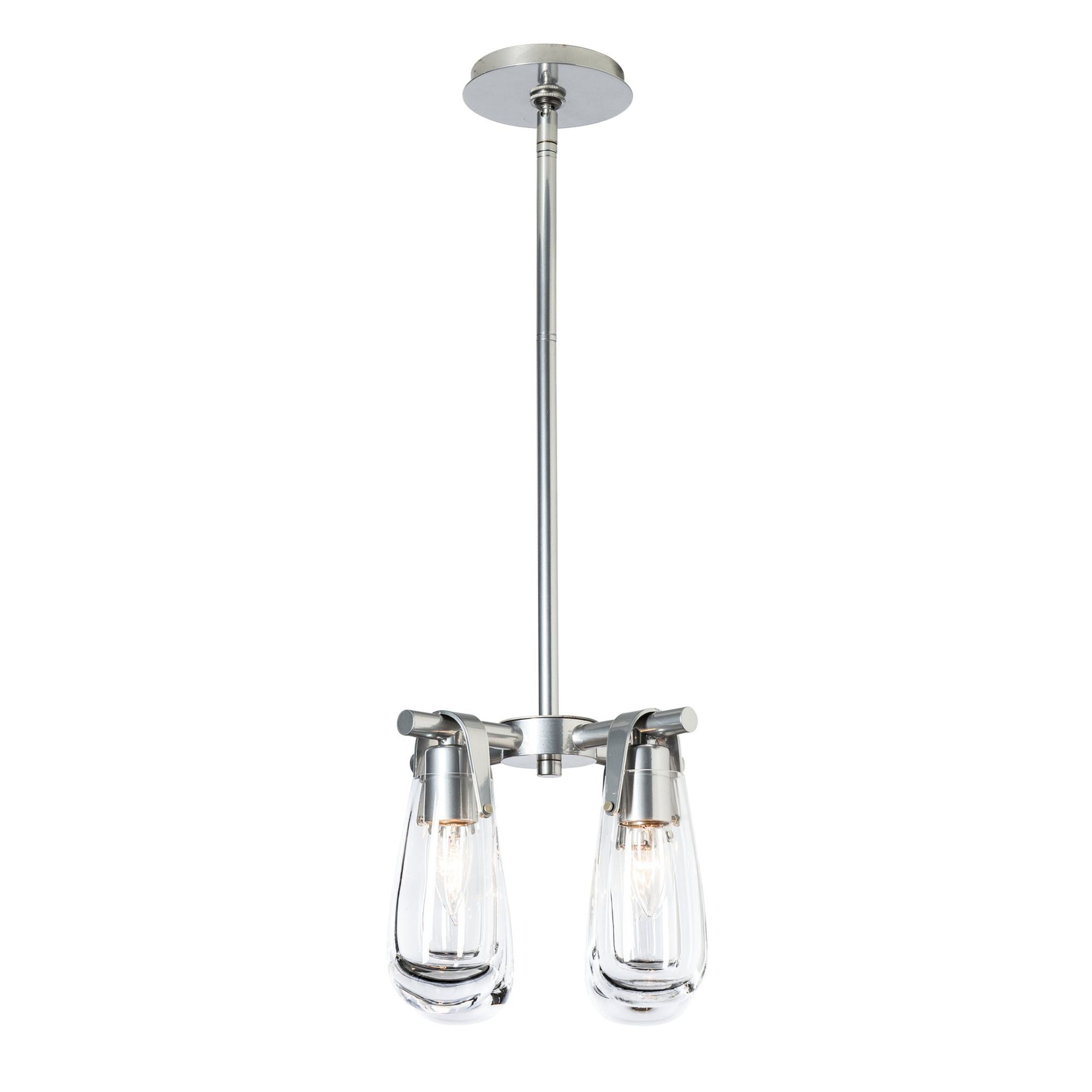 Eos Semi-Flush/Pendant 4-Light Clear Glass (ZM) in Sterling