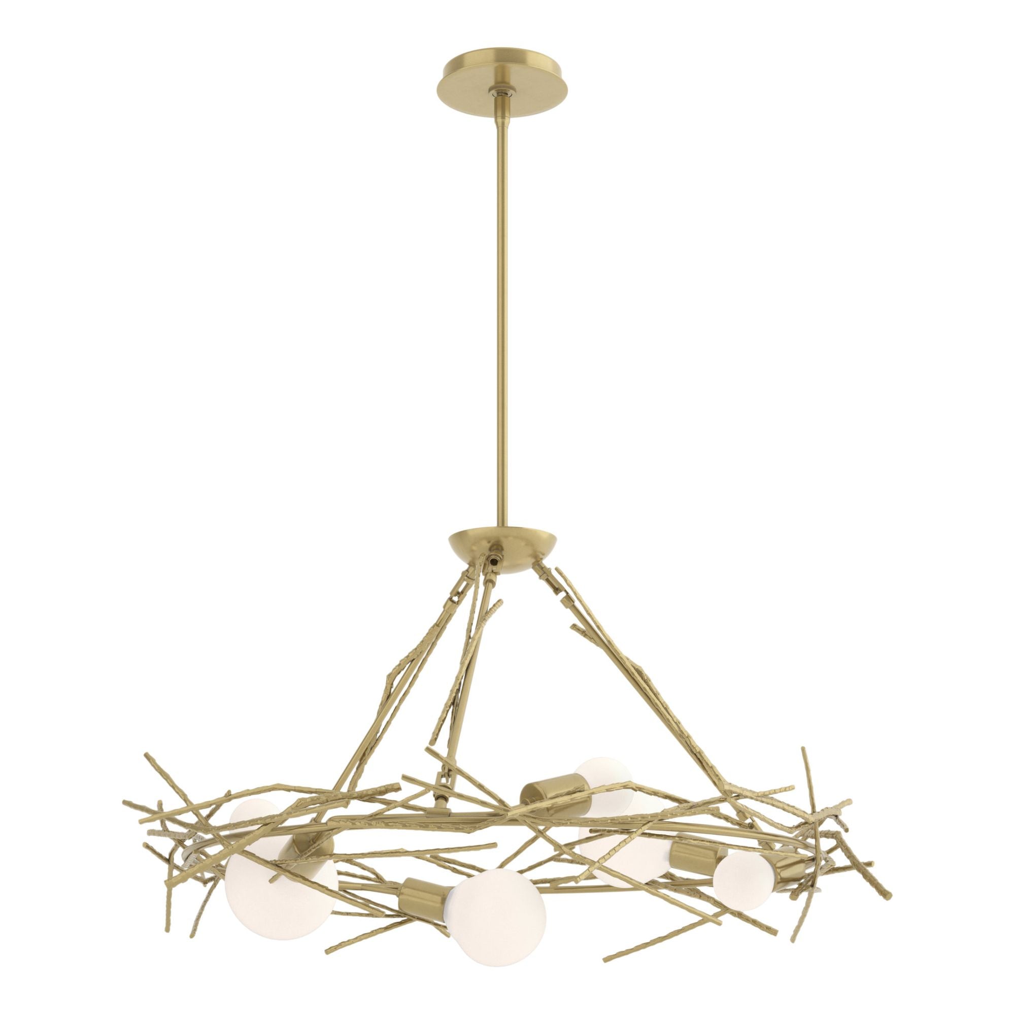 Brindille 6-Light Circular Pendant 6-Light in Modern Brass