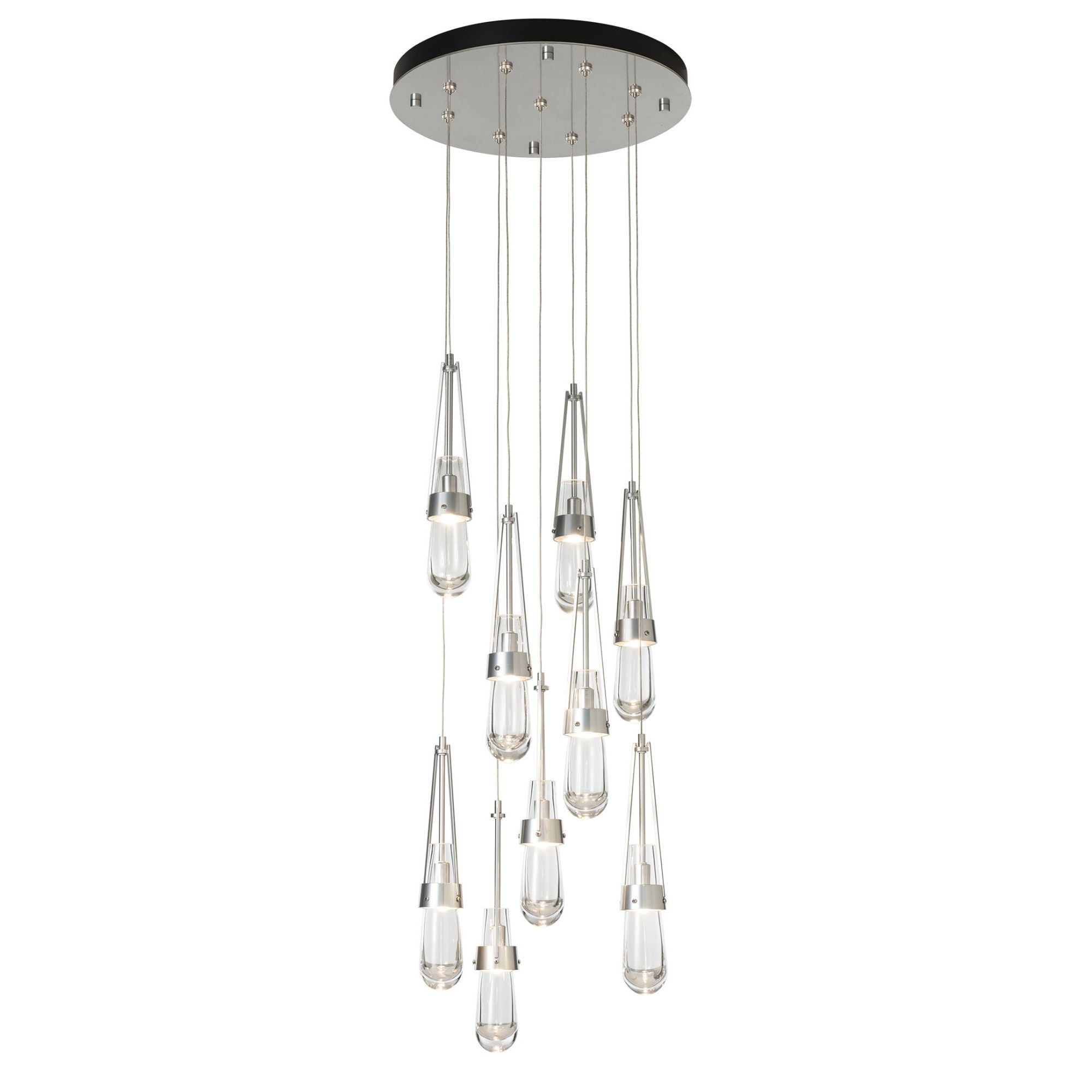 Link 9-Light Clear Glass Pendant 9-Light Clear Glass (ZM) in Sterling