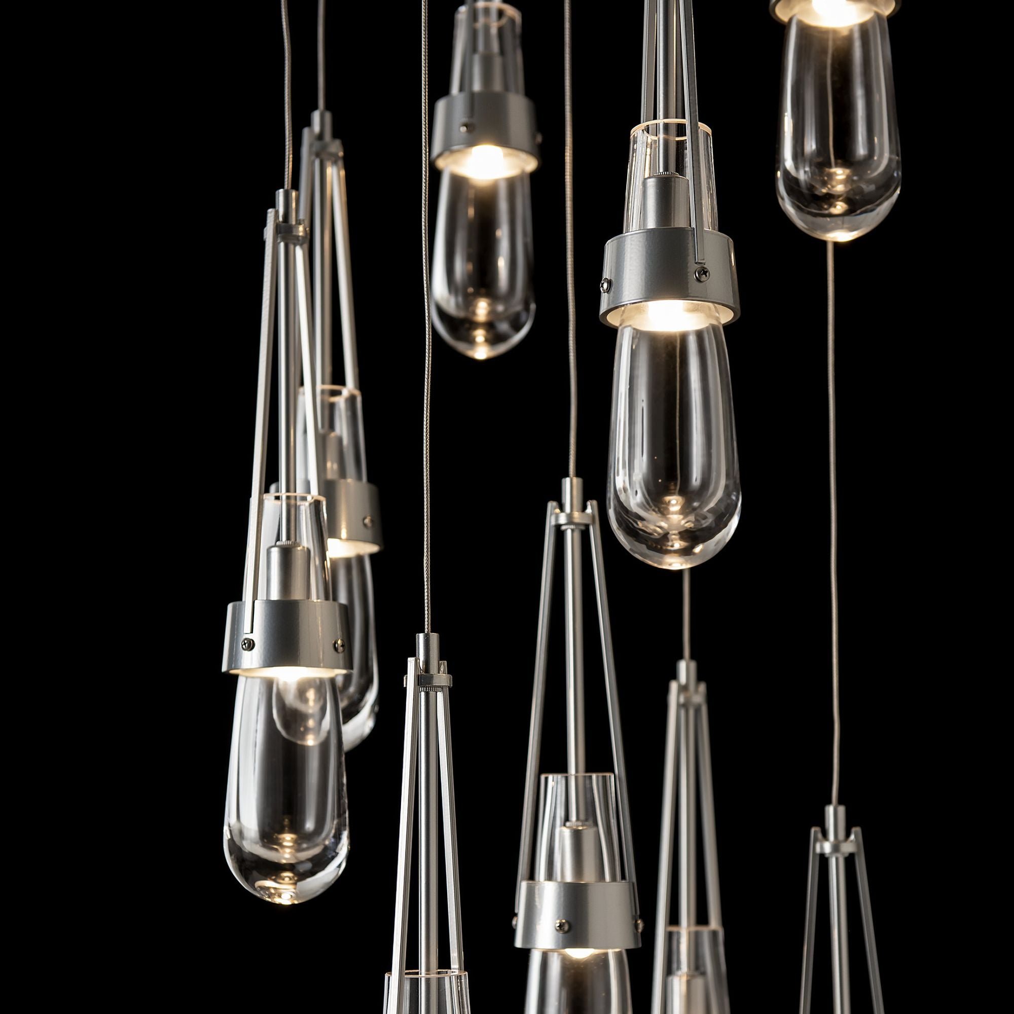 Link 9-Light Clear Glass Pendant 9-Light Clear Glass (ZM) in Sterling