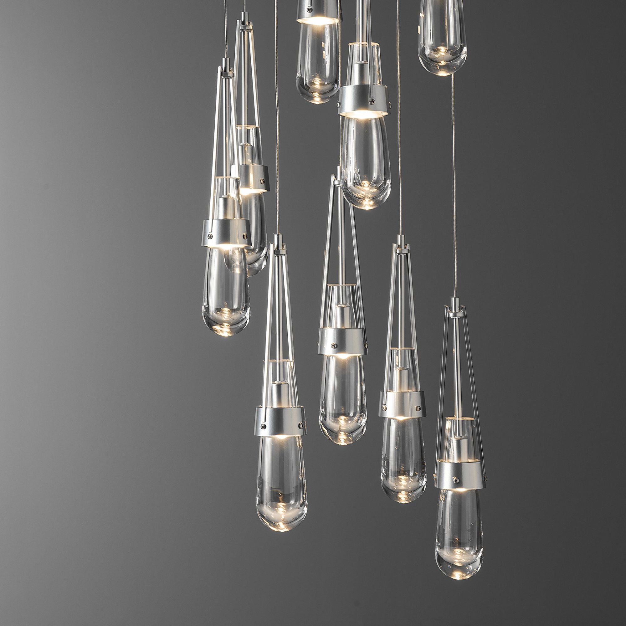 Link 9-Light Clear Glass Pendant 9-Light Clear Glass (ZM) in Sterling